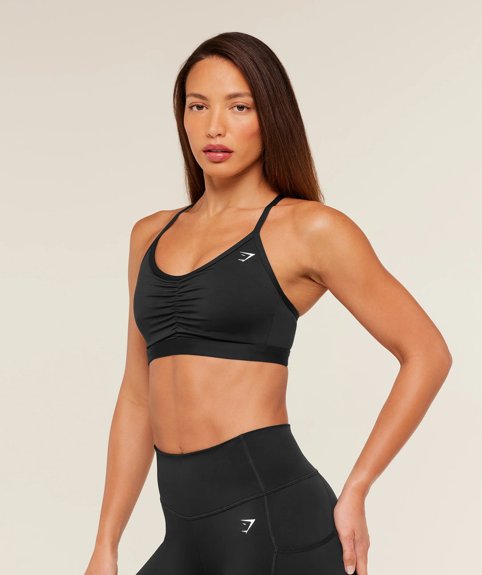 Gymshark Ruched Sports Bra - Black - Image 3