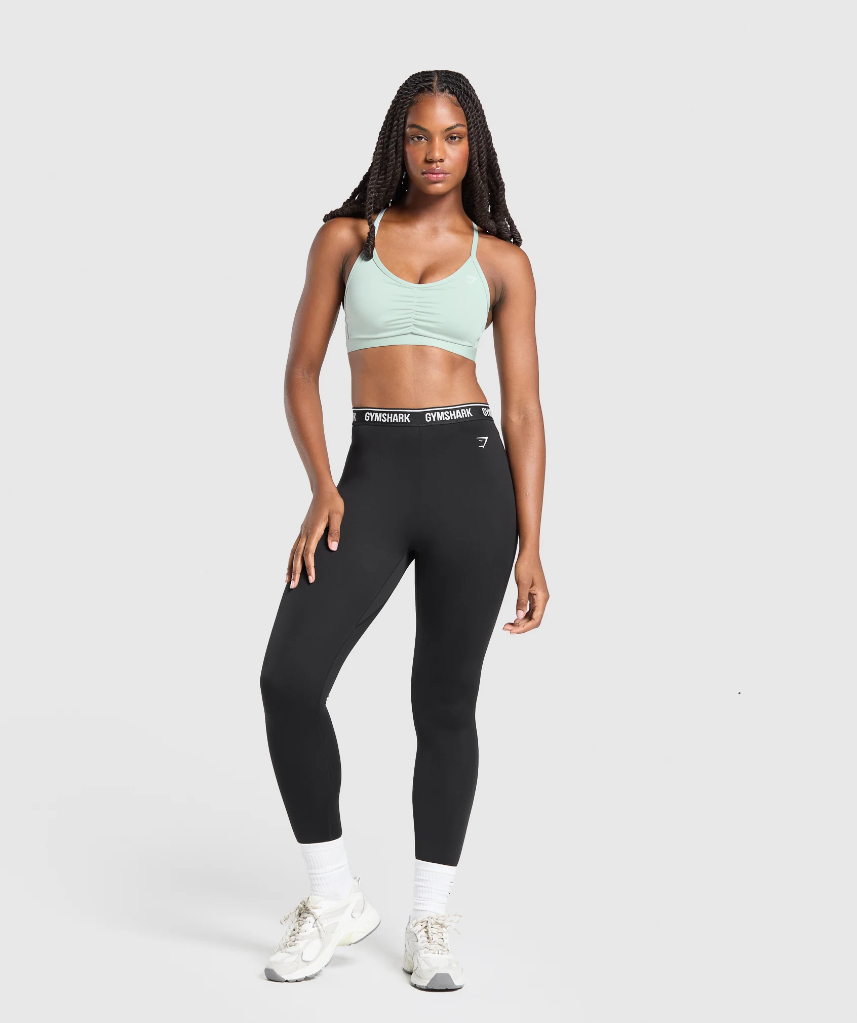 Gymshark Ruched Sports Bra - Morning Blue - Image 3