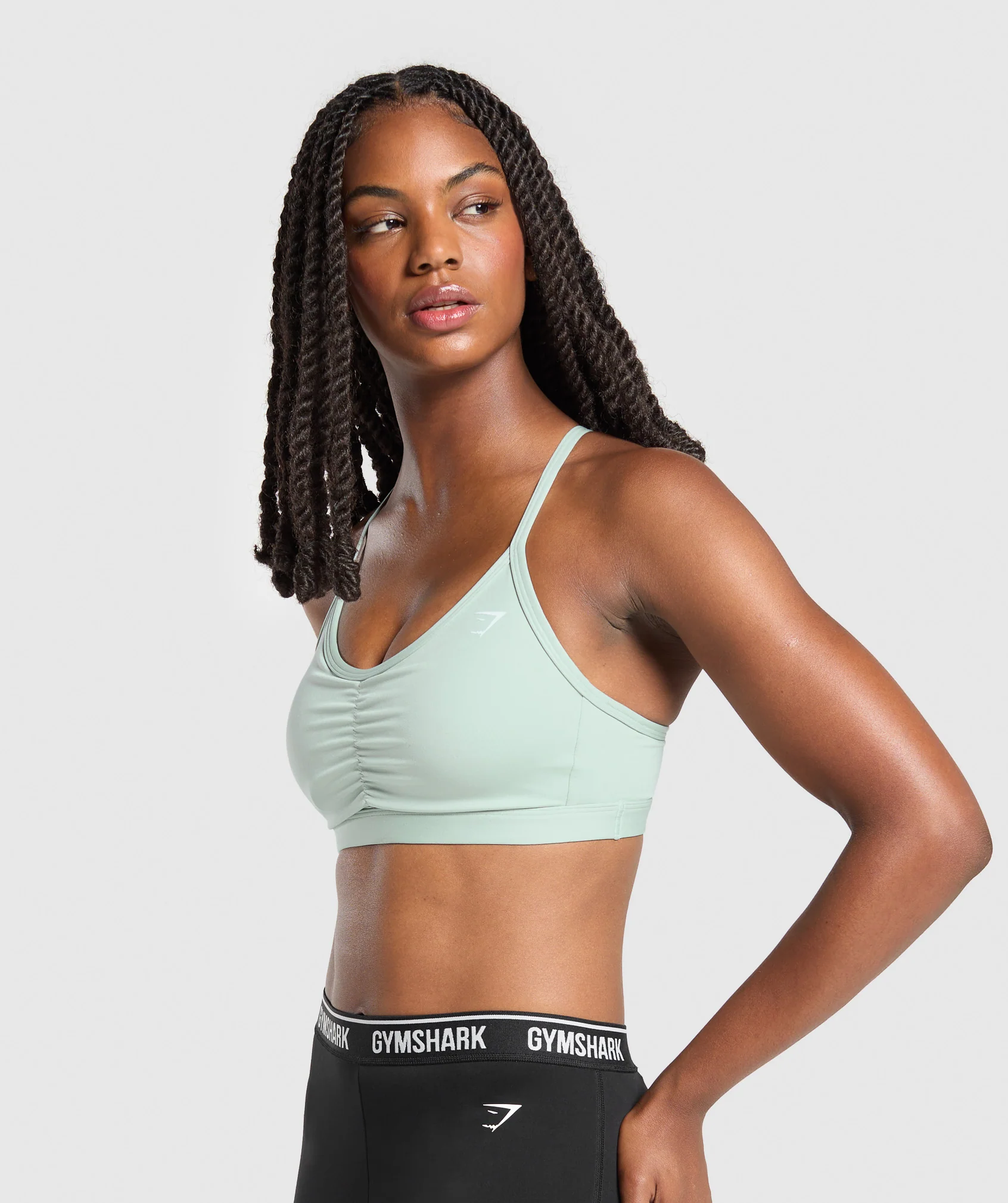 Gymshark Ruched Sports Bra - Morning Blue - Image 4