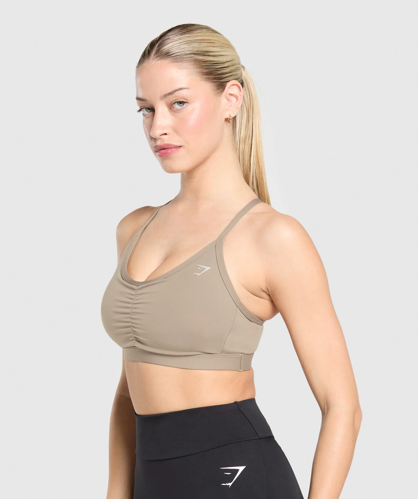 Gymshark Ruched Sports Bra - Lifestyle Brown - Image 2