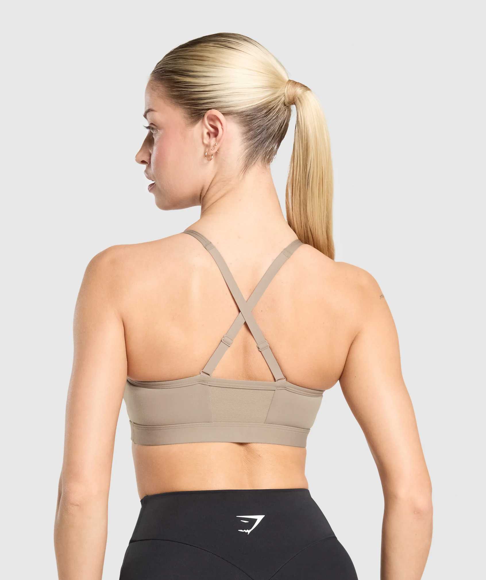 Gymshark Ruched Sports Bra - Lifestyle Brown - Image 3