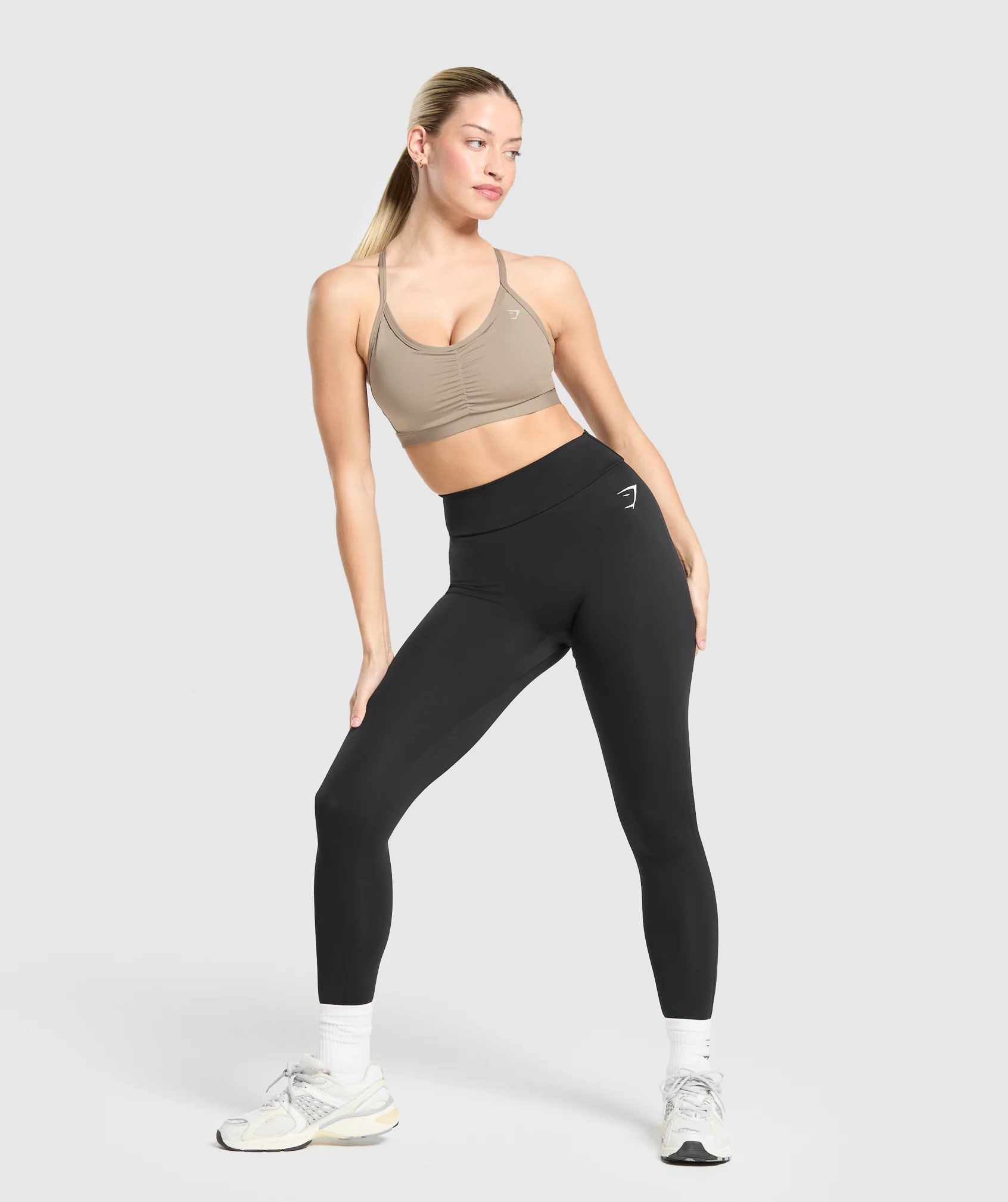 Gymshark Ruched Sports Bra - Lifestyle Brown - Image 6
