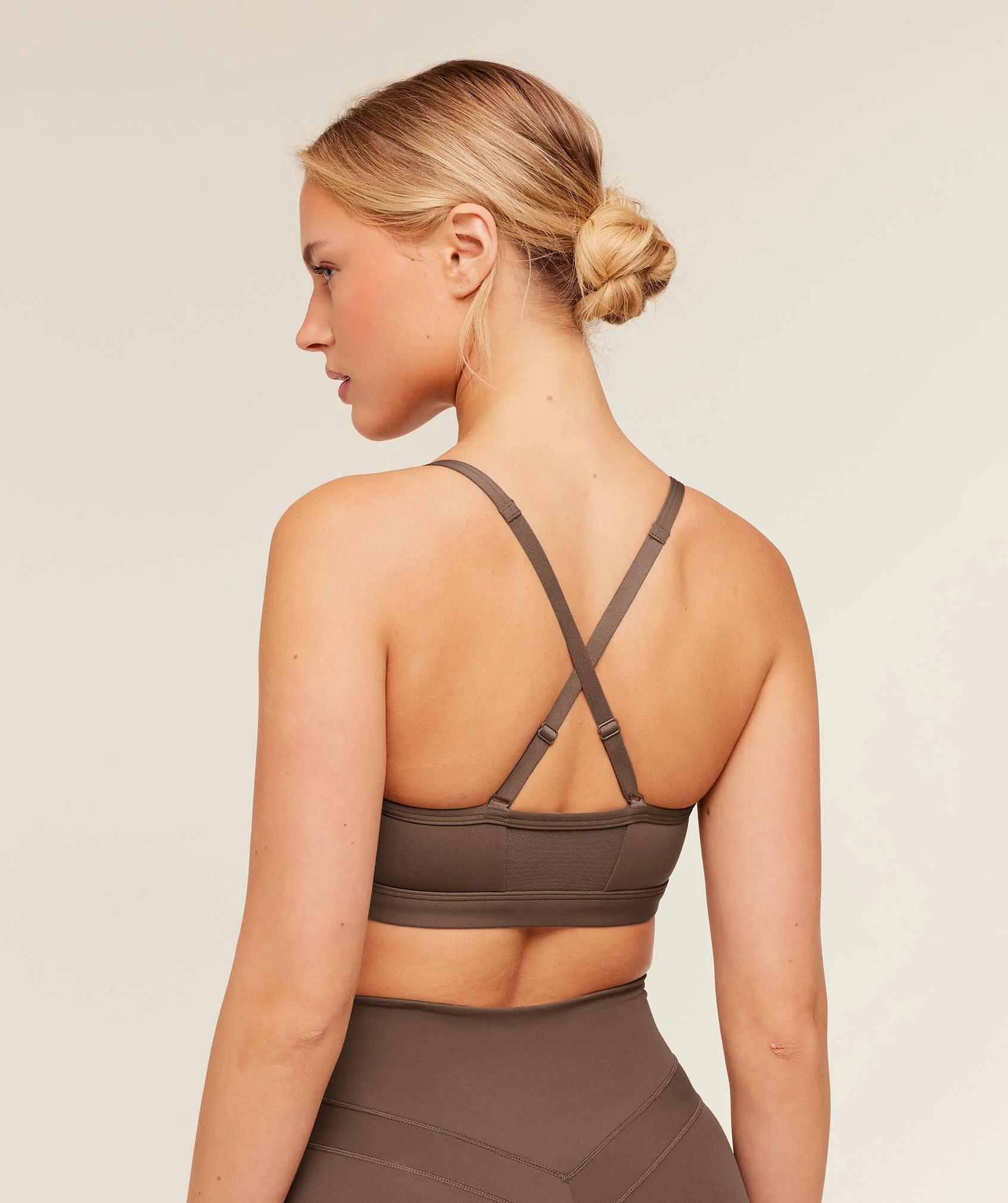 Gymshark Ruched Sports Bra - Soft Brown - Image 2