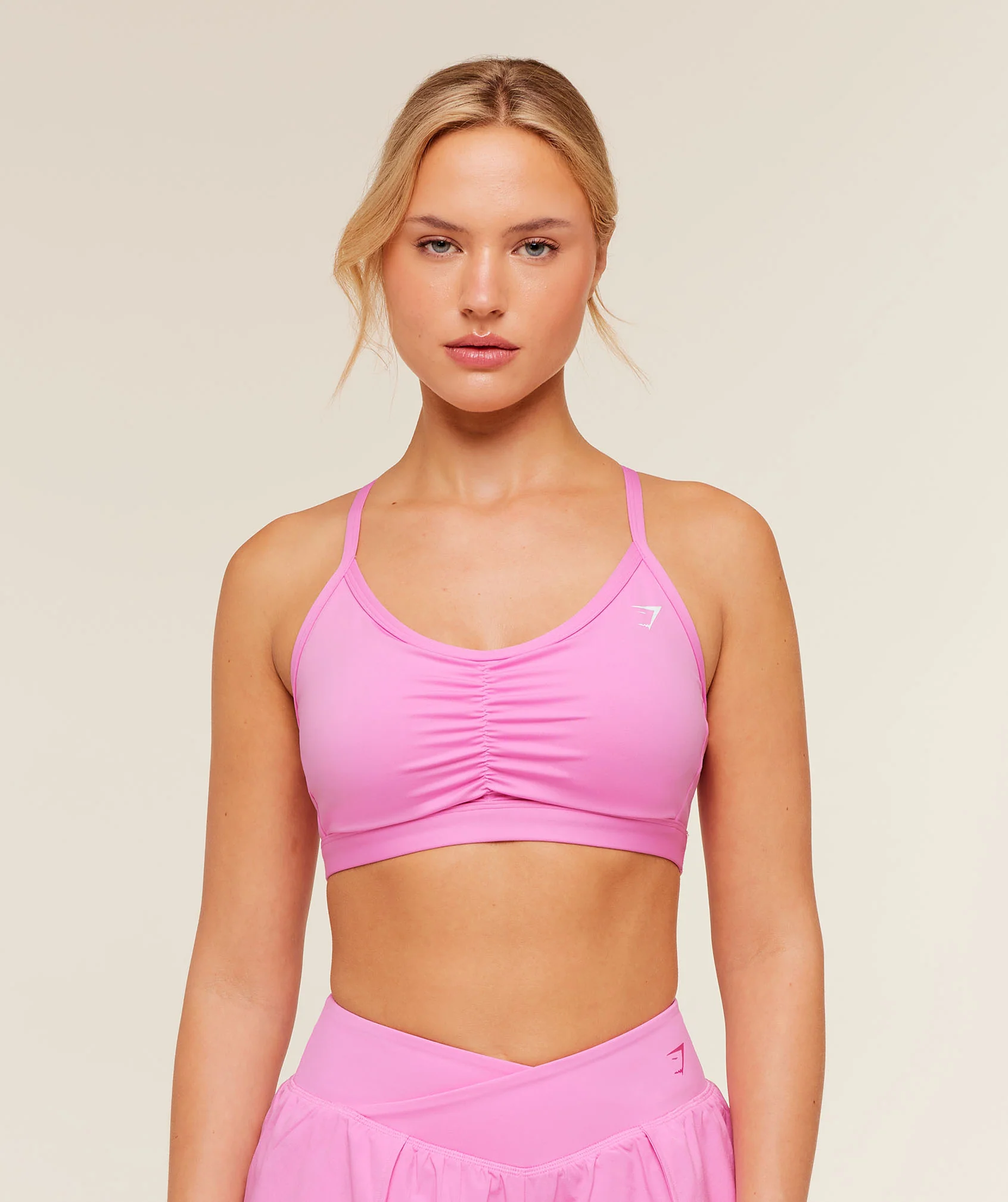 Gymshark Ruched Sports Bra - Focus Pink