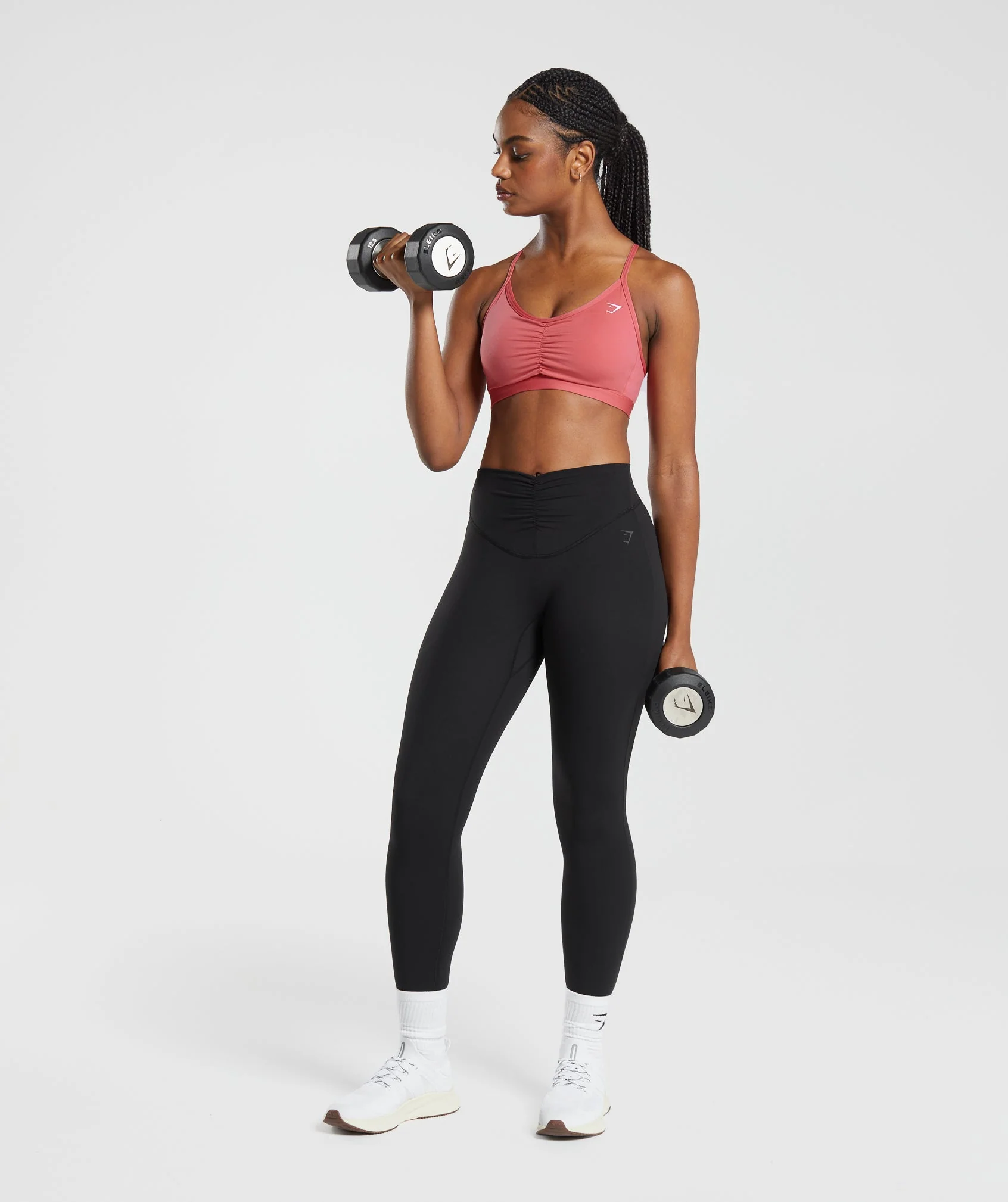 Gymshark Ruched Sports Bra - Sunbaked Pink - Image 4