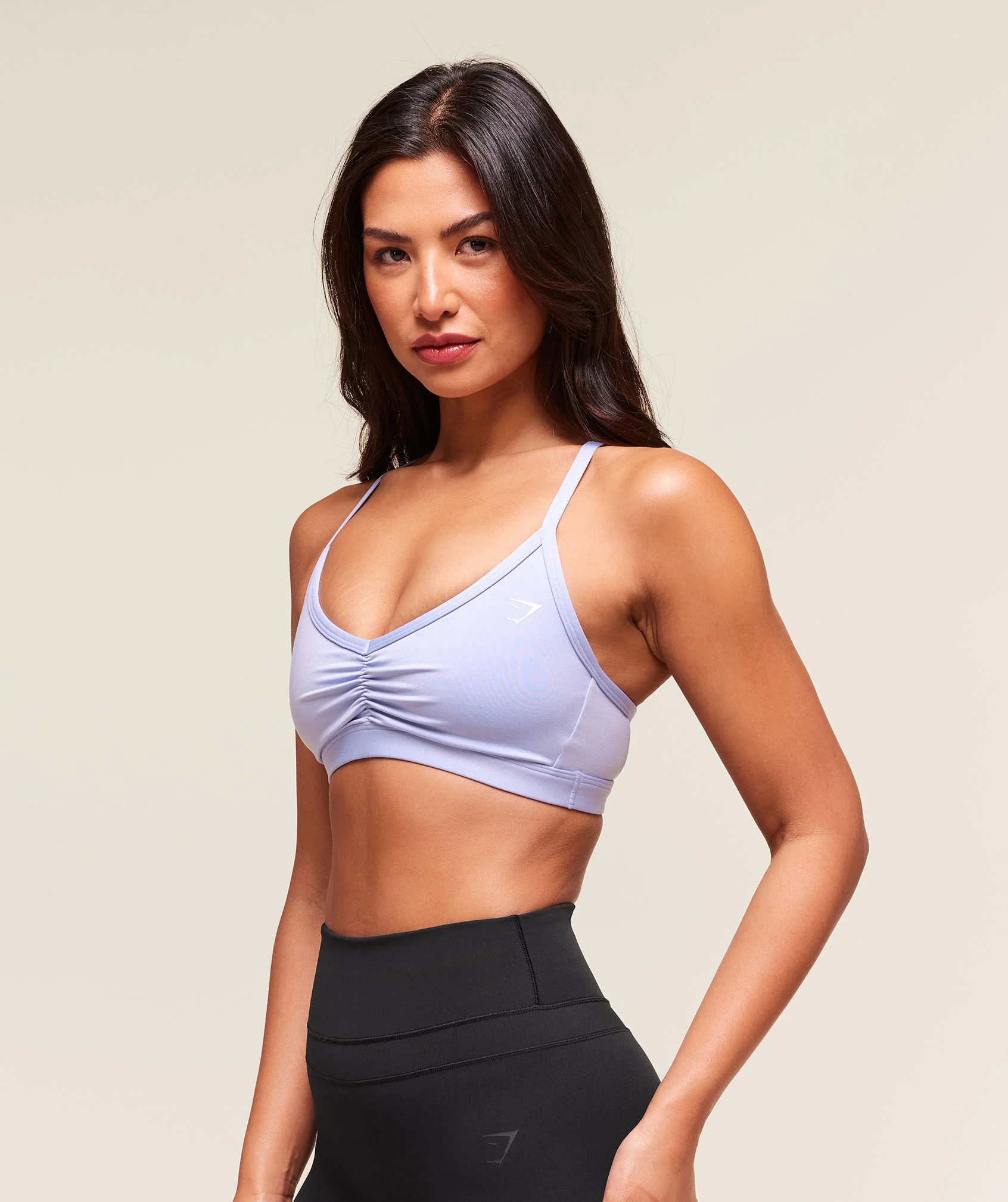 Gymshark Ruched Strappy Sports Bra - Peri Blue - Image 3