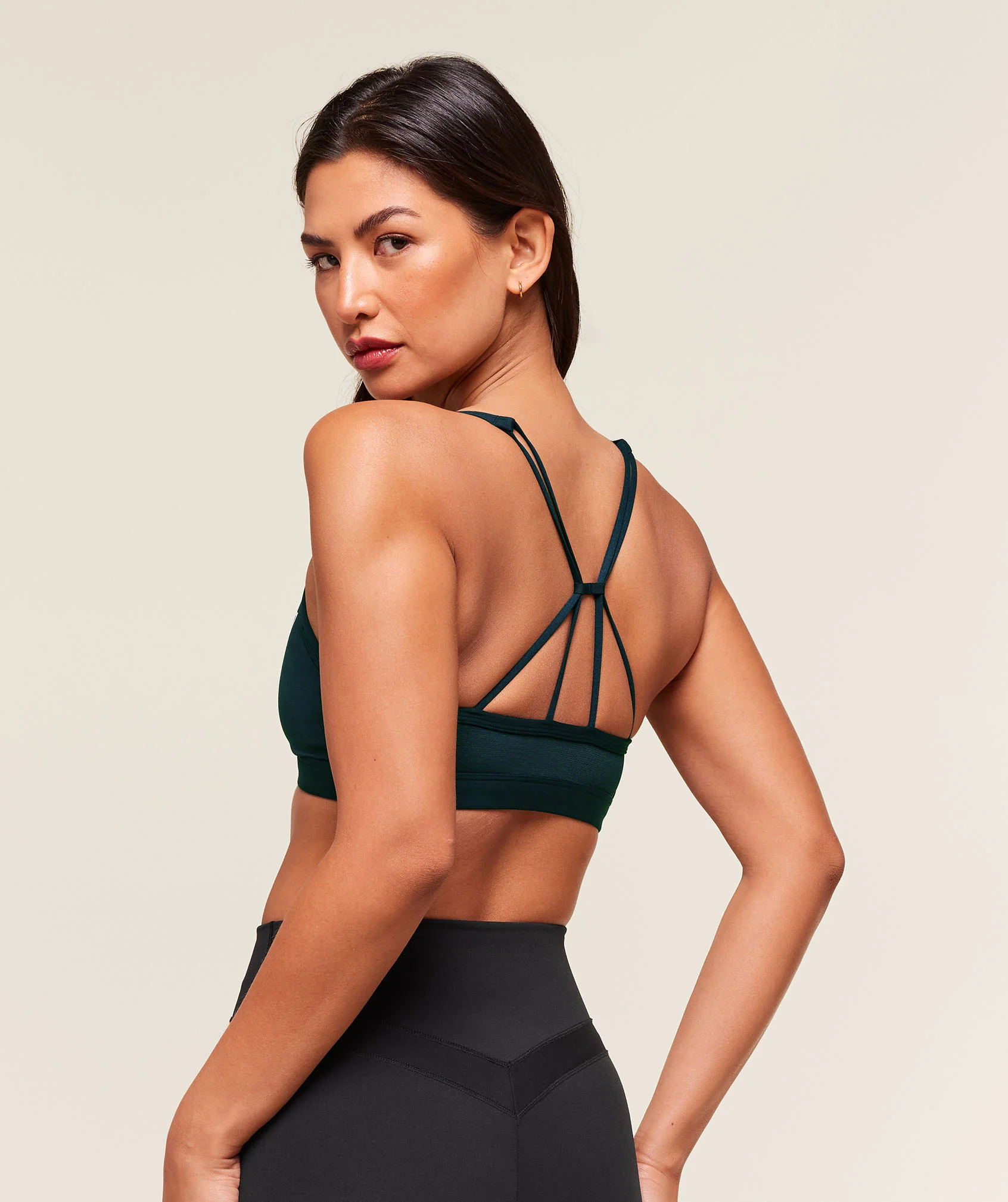 Gymshark Ruched Strappy Sports Bra - Deep Petrol Blue - Image 2