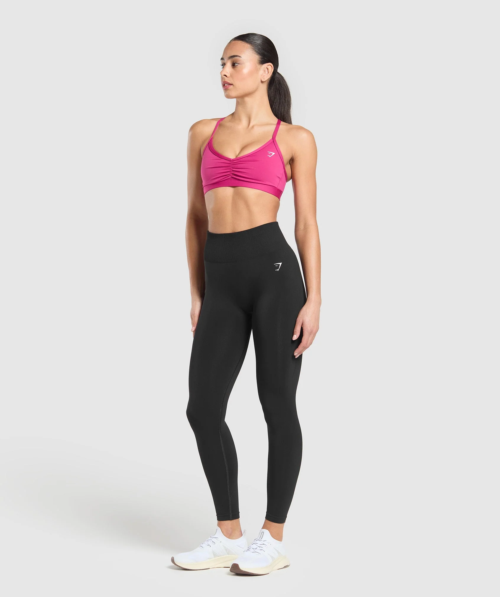 Gymshark Ruched Strappy Sports Bra - Winning Pink - Image 4