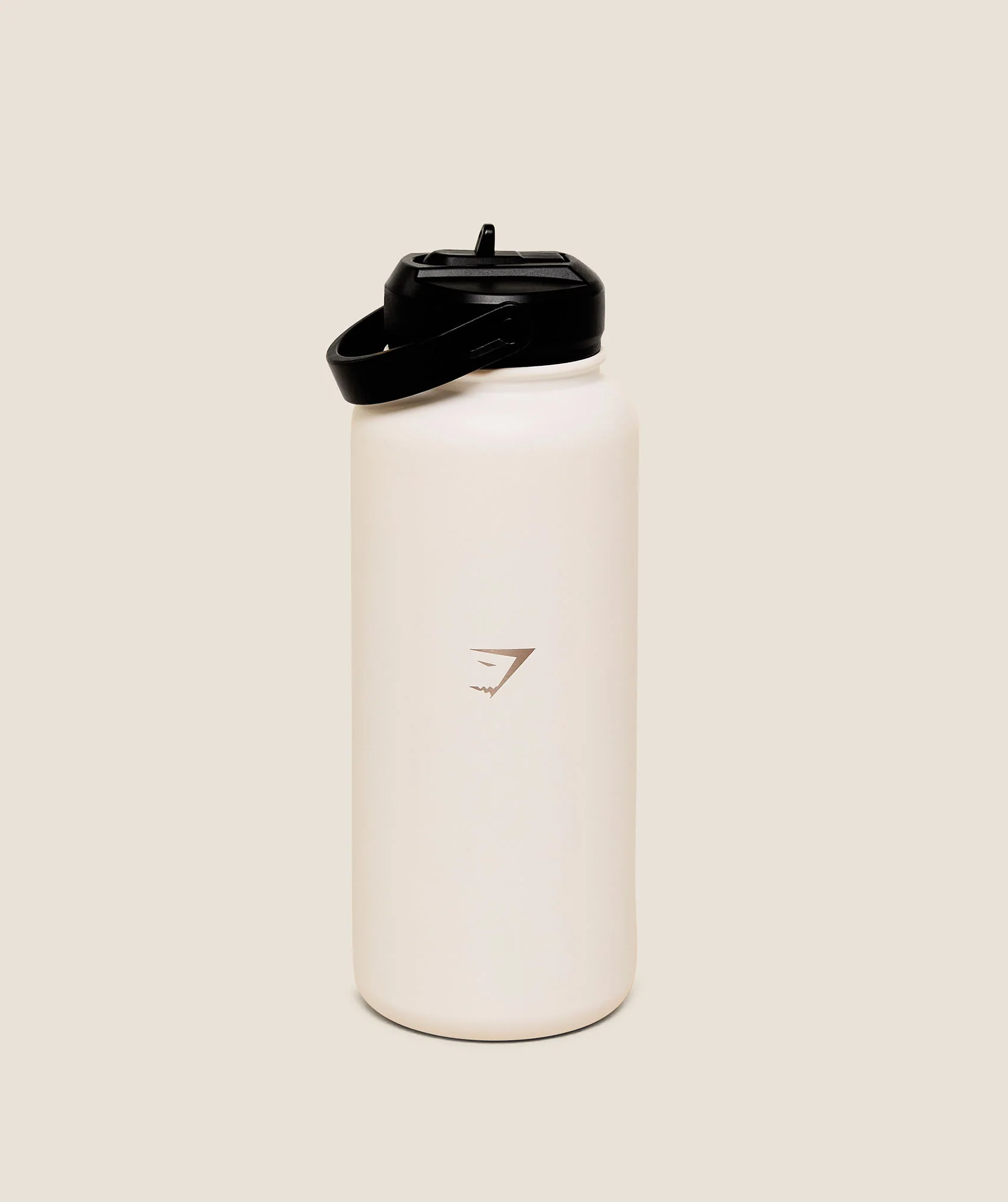 Gymshark Run Club Graphic Metal 1L w Straw Bottle - GS Soft White - Image 2