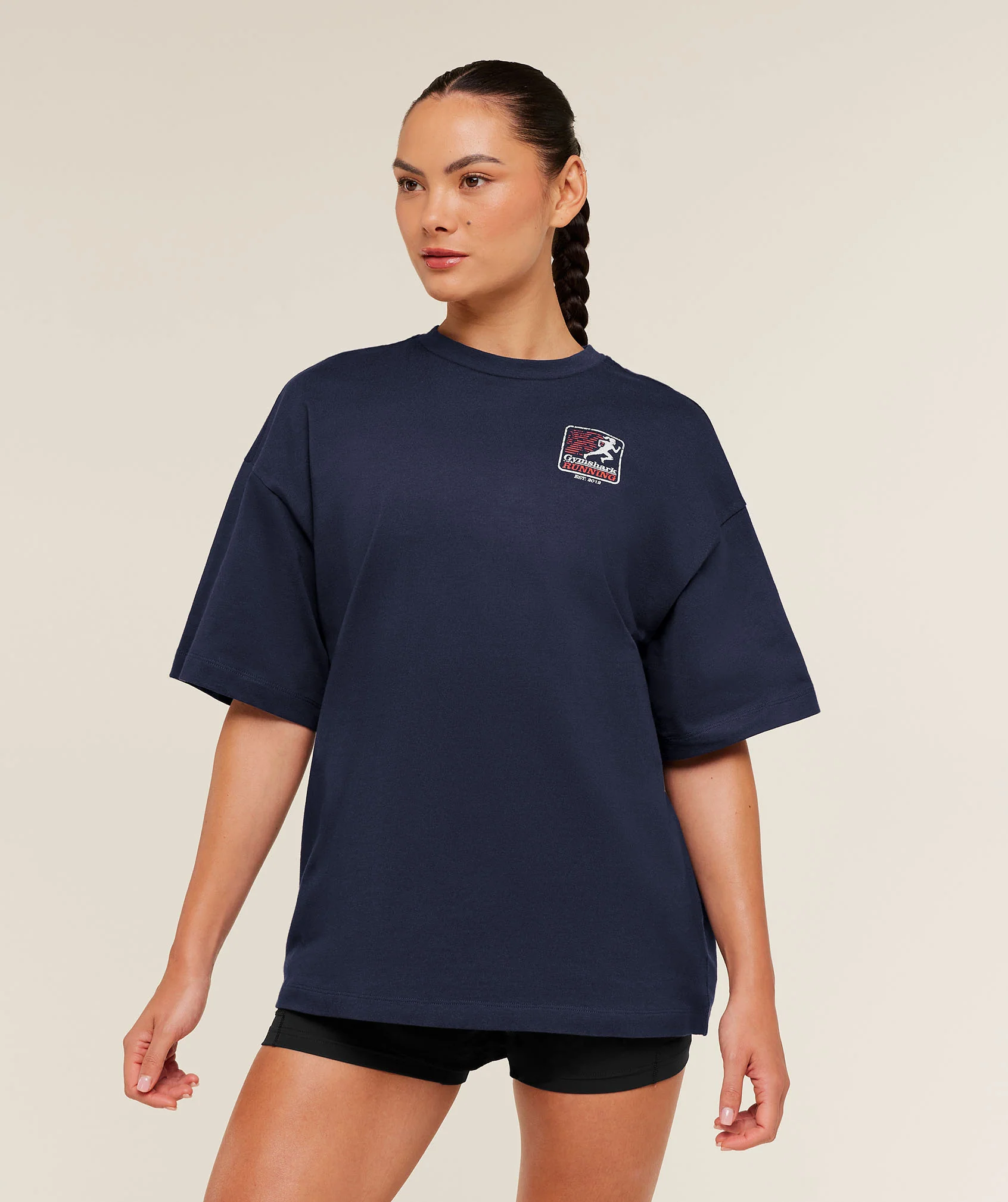 Gymshark Run Club Graphic Short Sleeve T-Shirt - Heavy Blue - Image 2