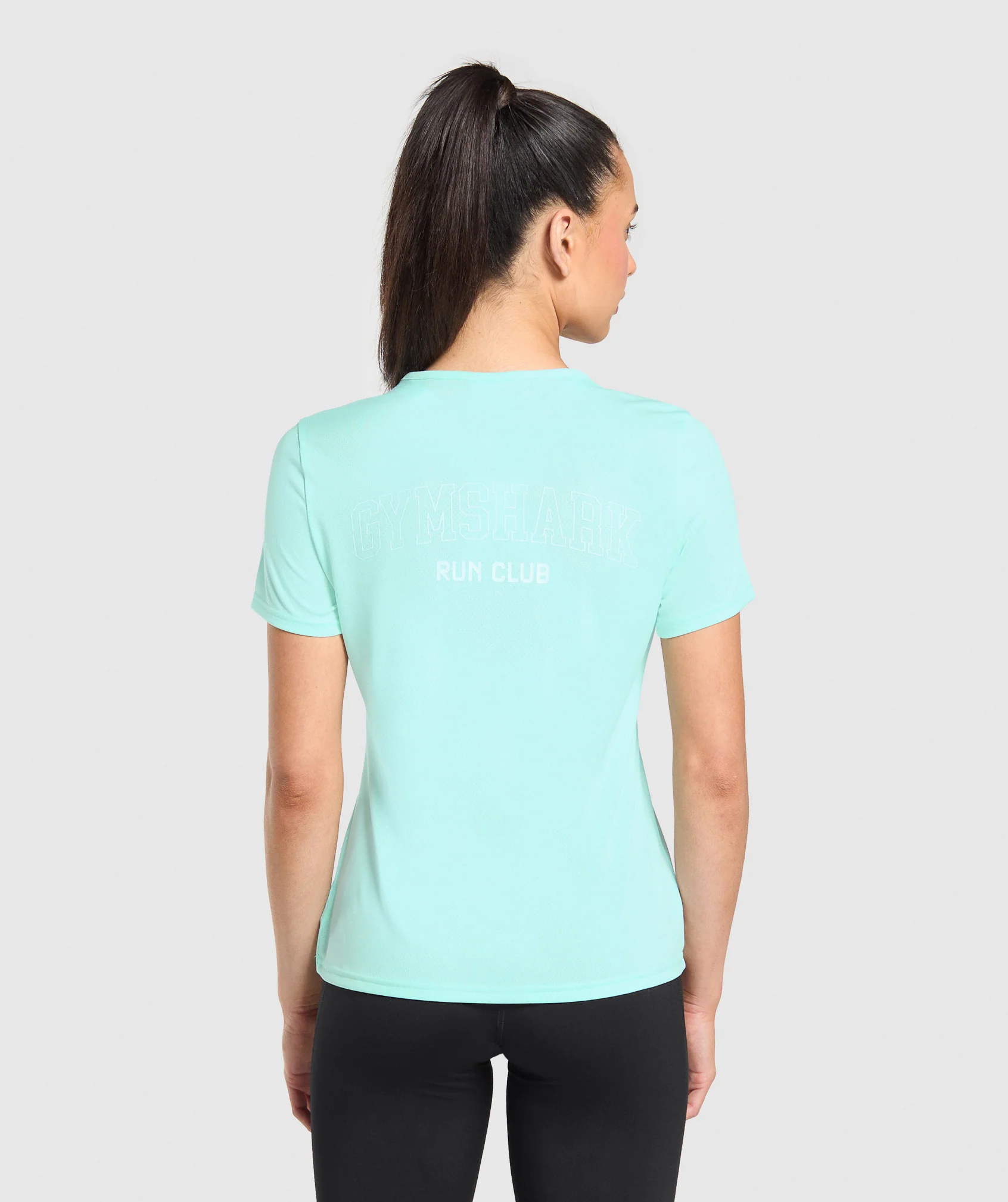 Gymshark Run Club Graphic T-Shirt - Pop Turquoise - Image 2