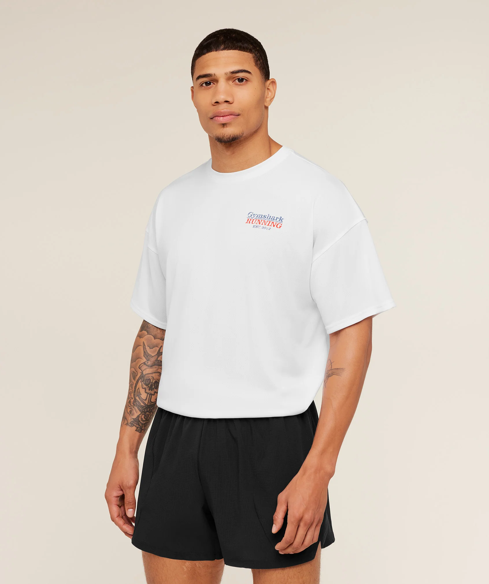 Gymshark Run Club Graphic T-Shirt - GS White - Image 3