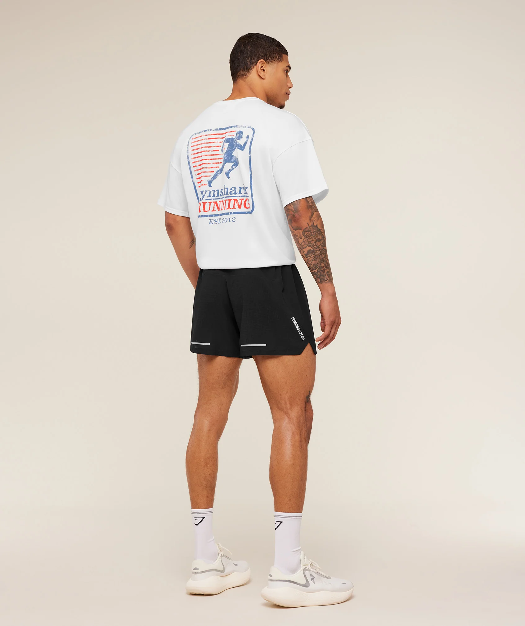 Gymshark Run Club Graphic T-Shirt - GS White - Image 7
