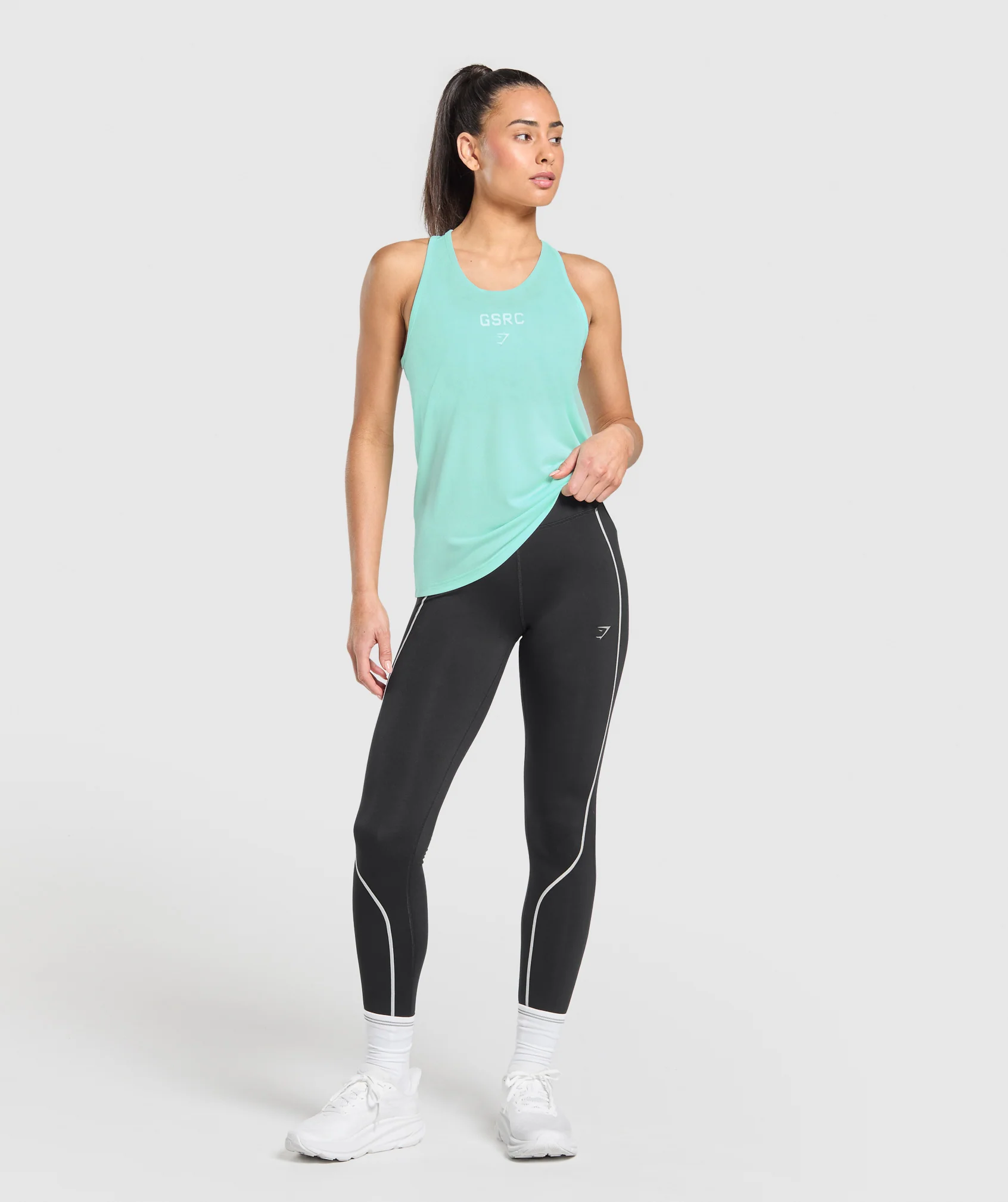 Gymshark Run Club Graphic Tank - Pop Turquoise - Image 3