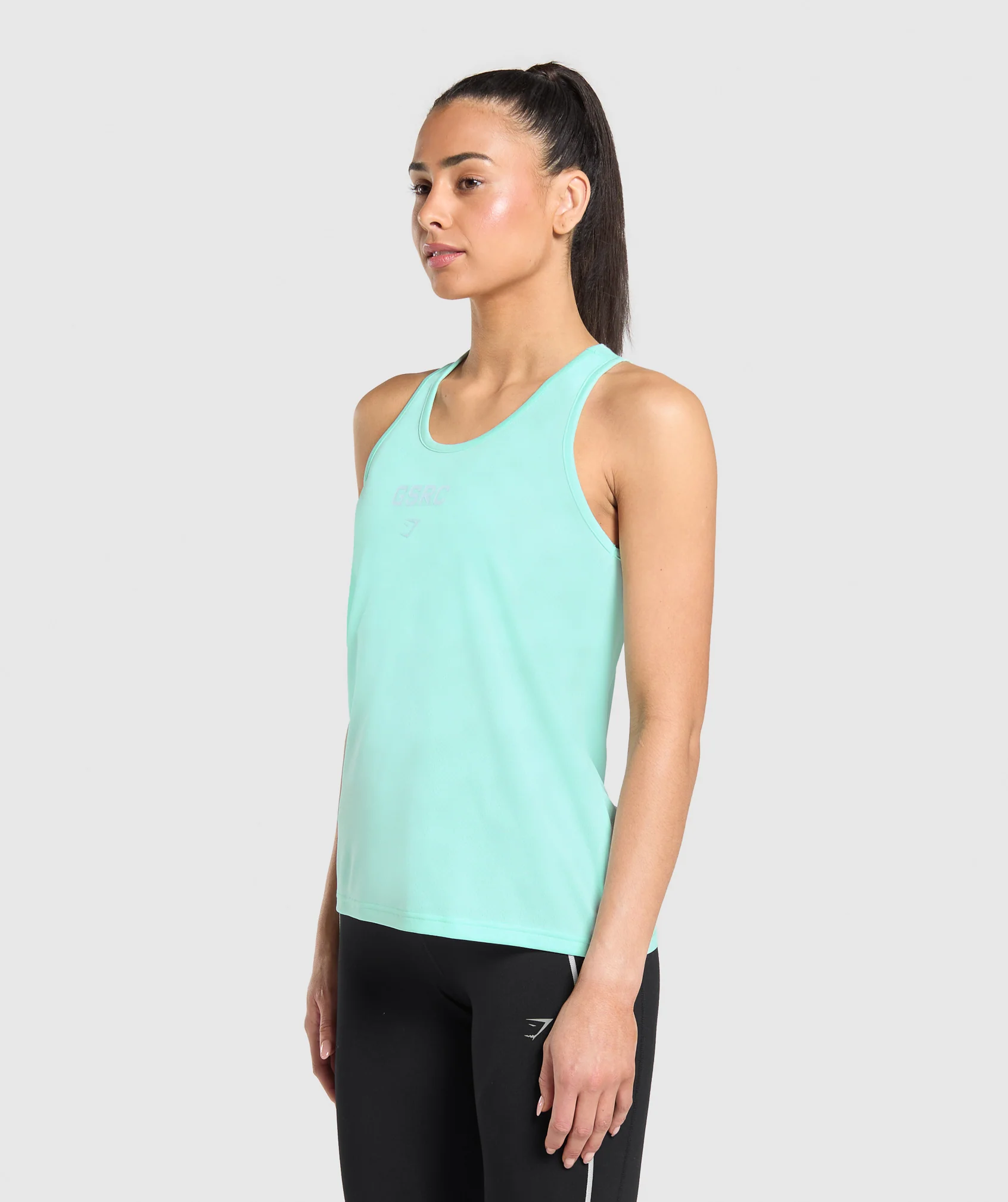 Gymshark Run Club Graphic Tank - Pop Turquoise - Image 4