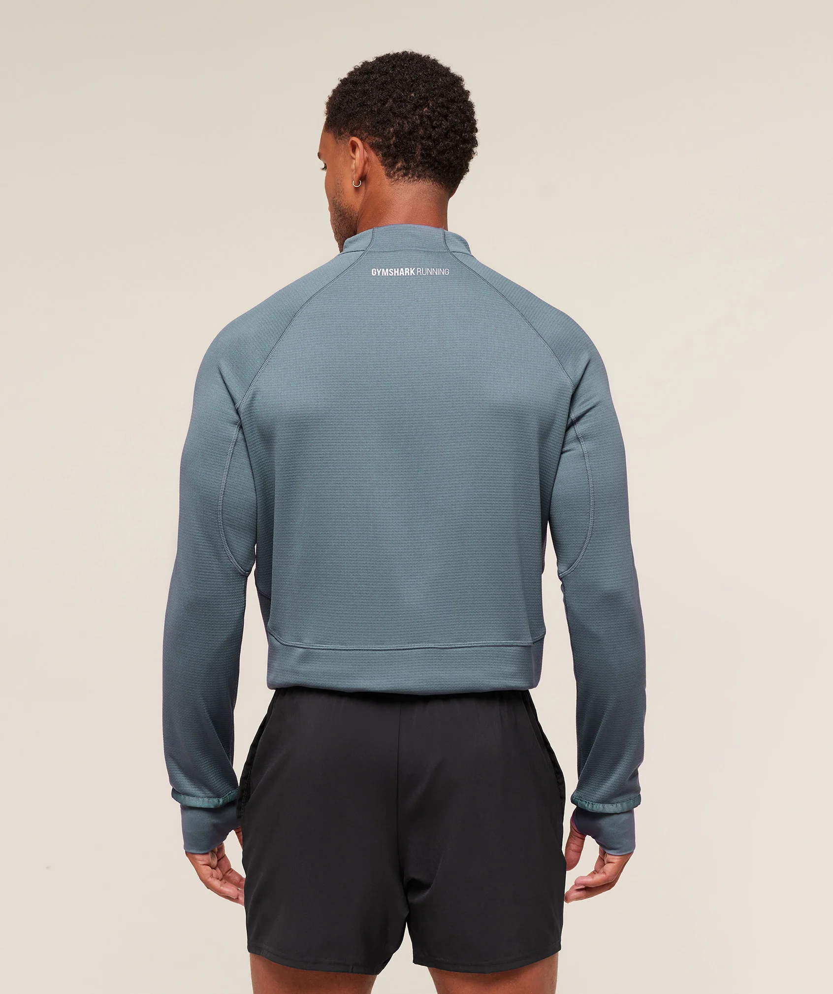 Gymshark Running 1/4 Zip - Iron Blue - Image 3