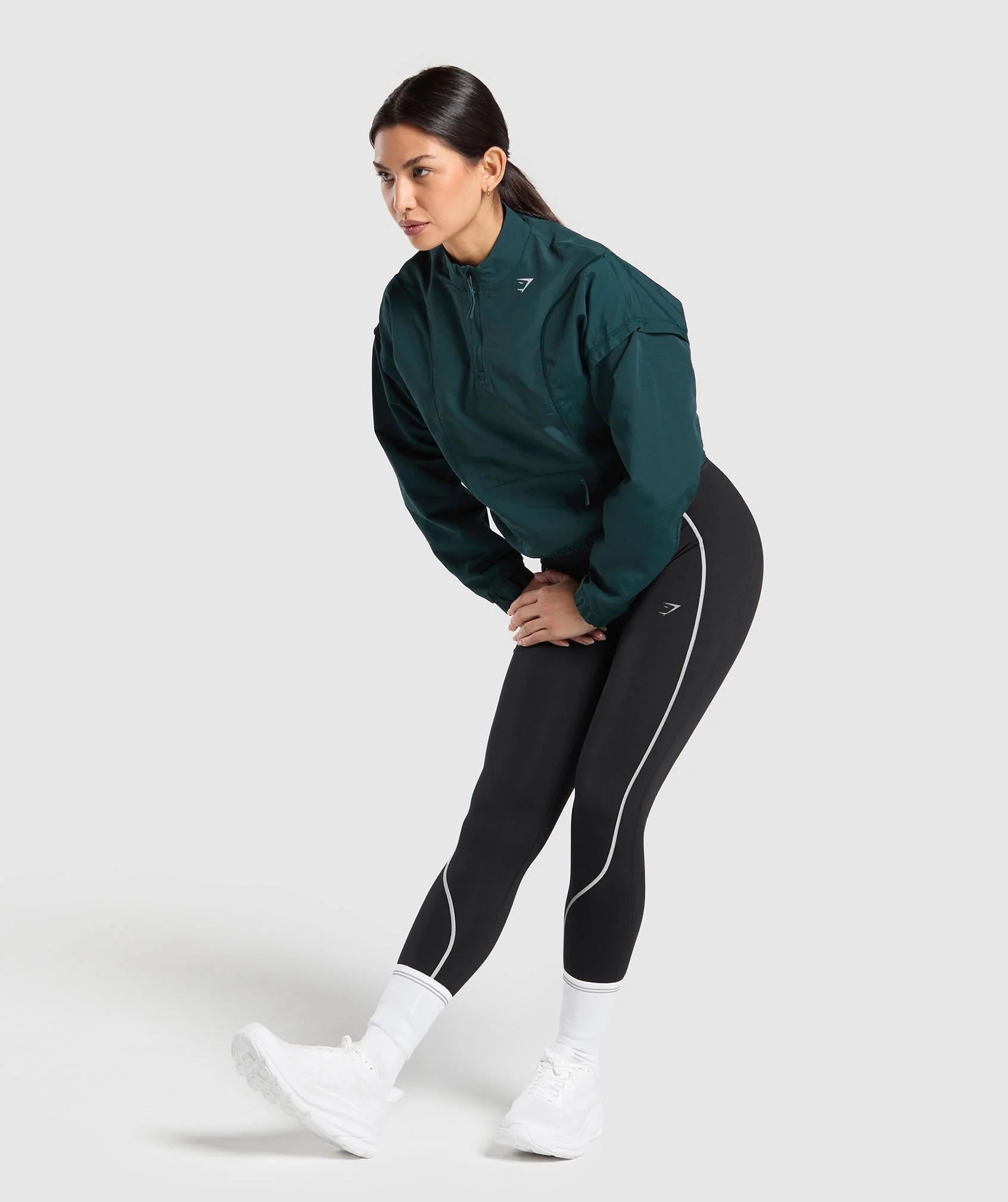 Gymshark Running 1/4 Zip Track Top - Strong Teal - Image 4