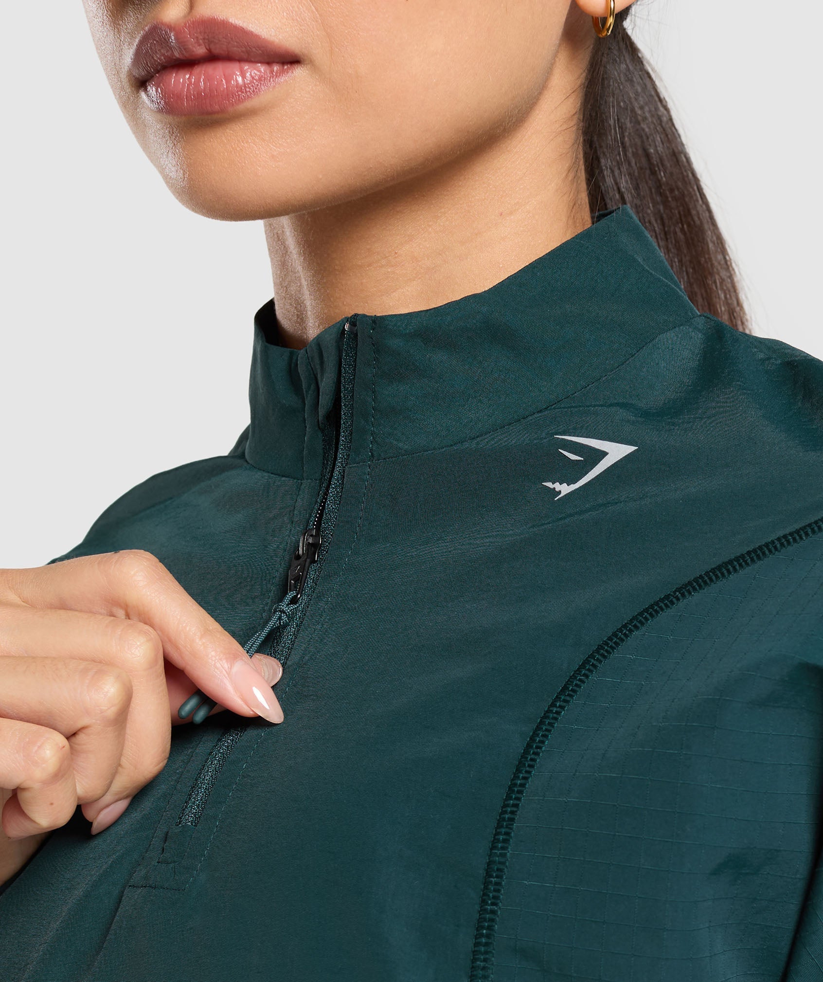 Gymshark Running 1/4 Zip Track Top - Strong Teal - Image 5