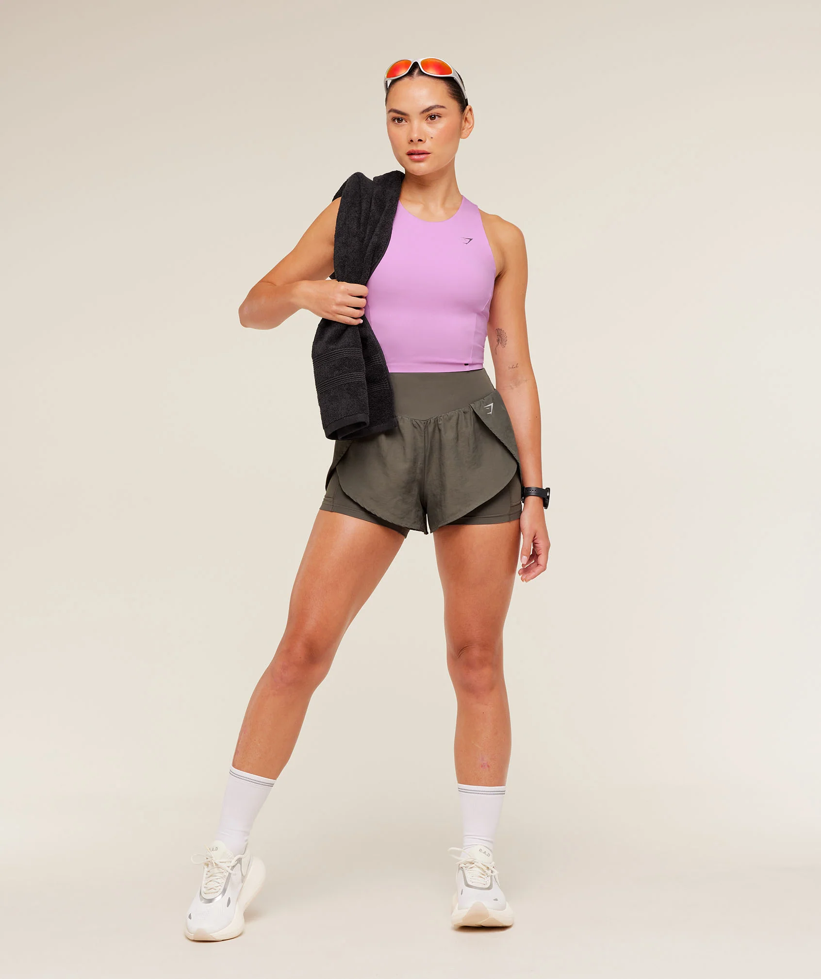 Gymshark Running 2-in-1 Shorts - Camo Brown - Image 8