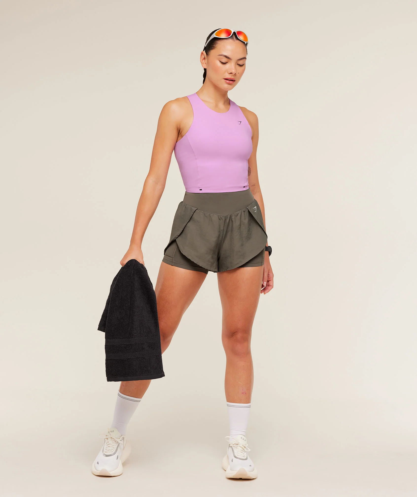 Gymshark Running 2-in-1 Shorts - Camo Brown - Image 9