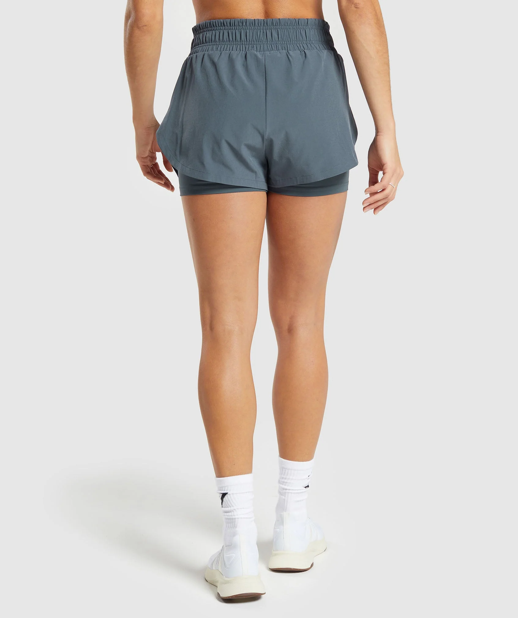 Gymshark Running 2 In 1 Shorts - Titanium Blue - Image 2