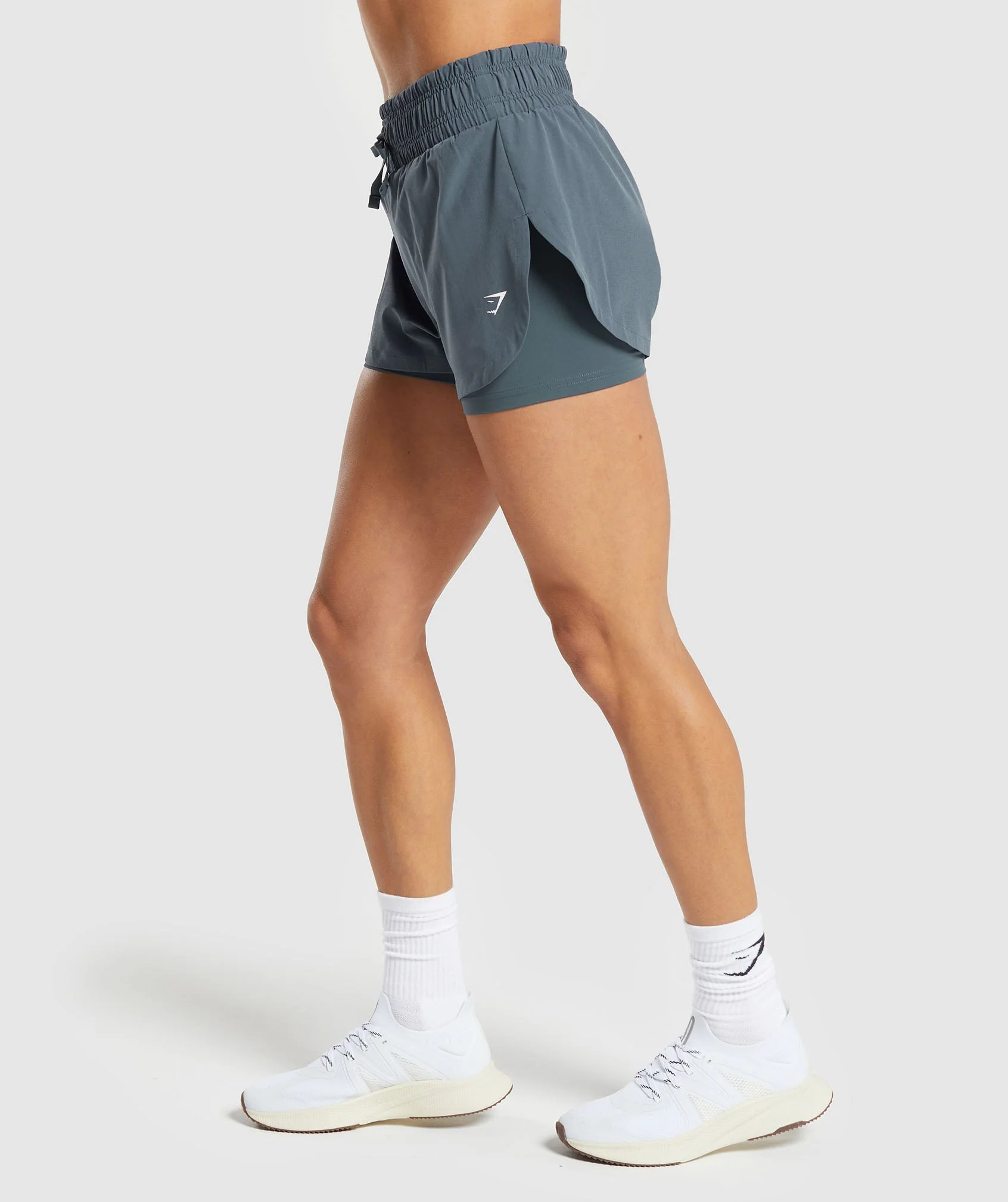 Gymshark Running 2 In 1 Shorts - Titanium Blue - Image 3
