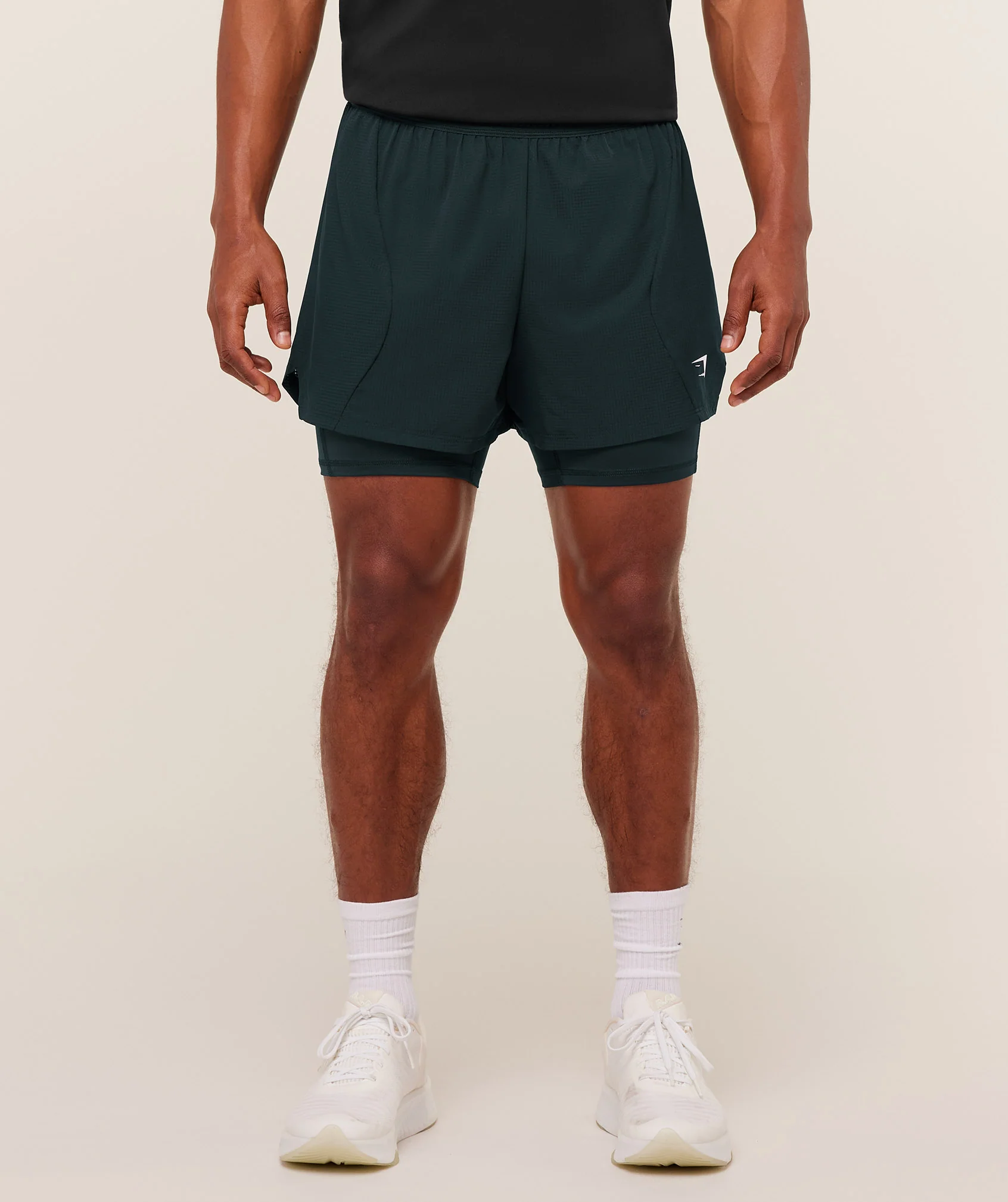 Gymshark Running 4" 2in1 Shorts - Deep Petrol Blue
