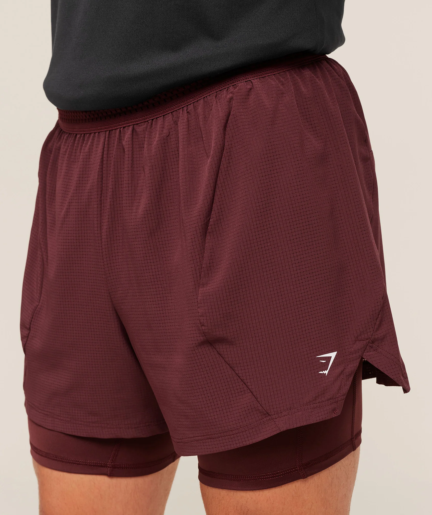 Gymshark Running 4" 2in1 Shorts - Rich Maroon - Image 6