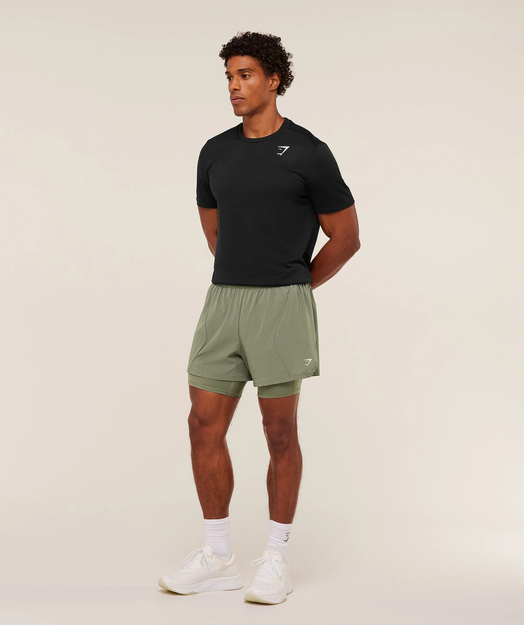 Gymshark Running 4" 2in1 Shorts - Base Green - Image 4