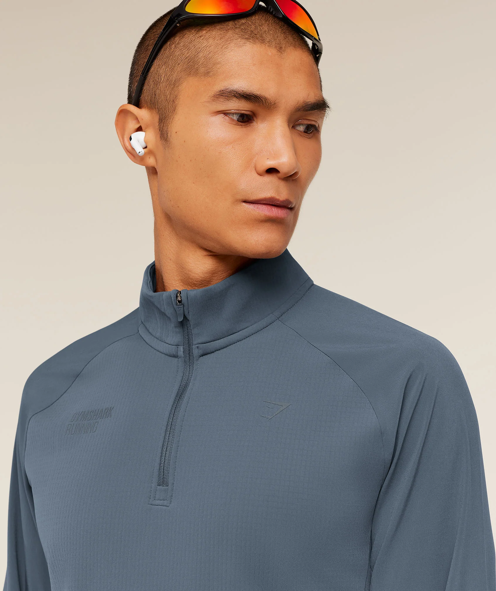 Gymshark Running Elite 1/4 Zip - Titanium Blue - Image 8
