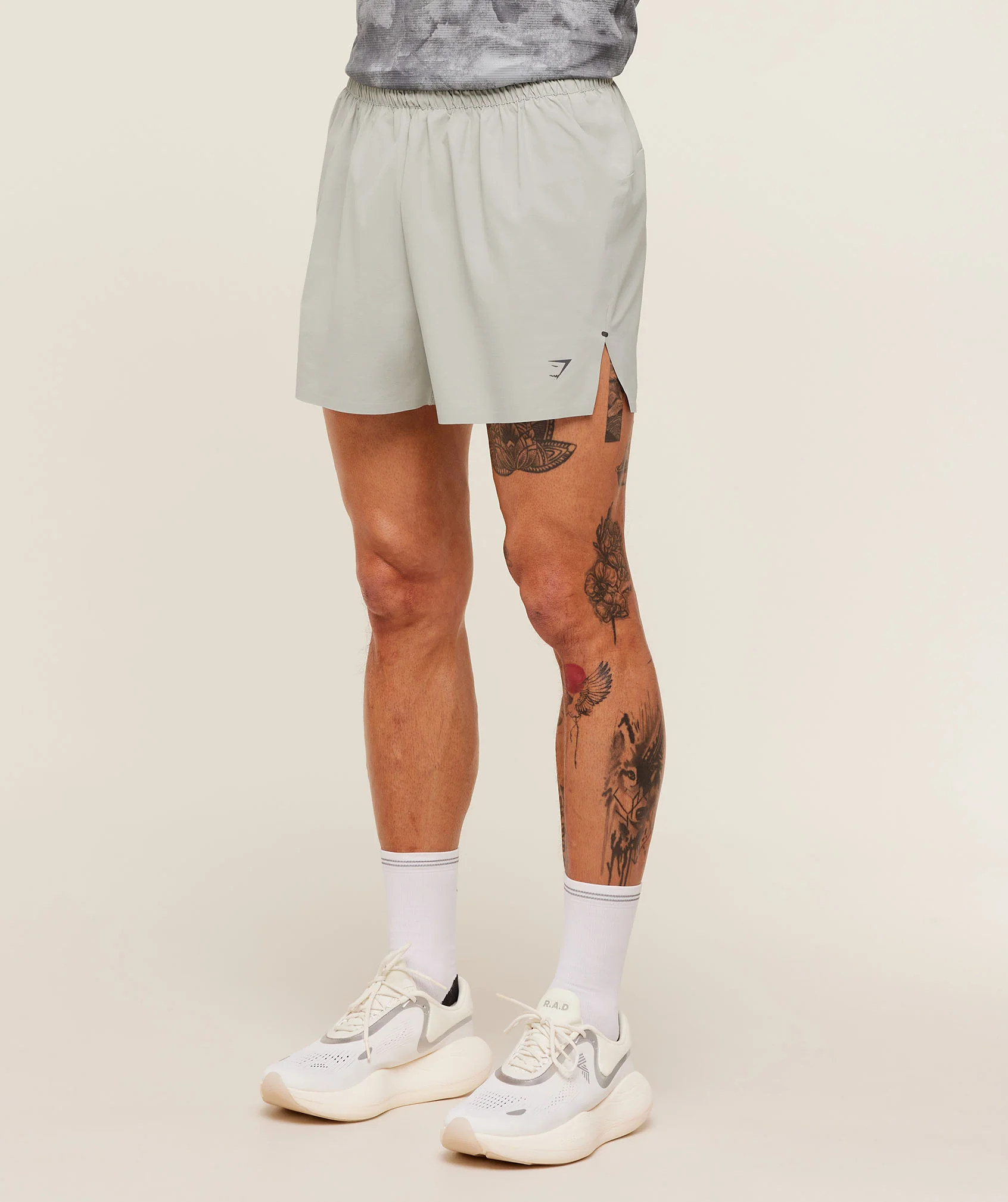 Gymshark Running Elite 5" Shorts - Stone Grey - Image 3