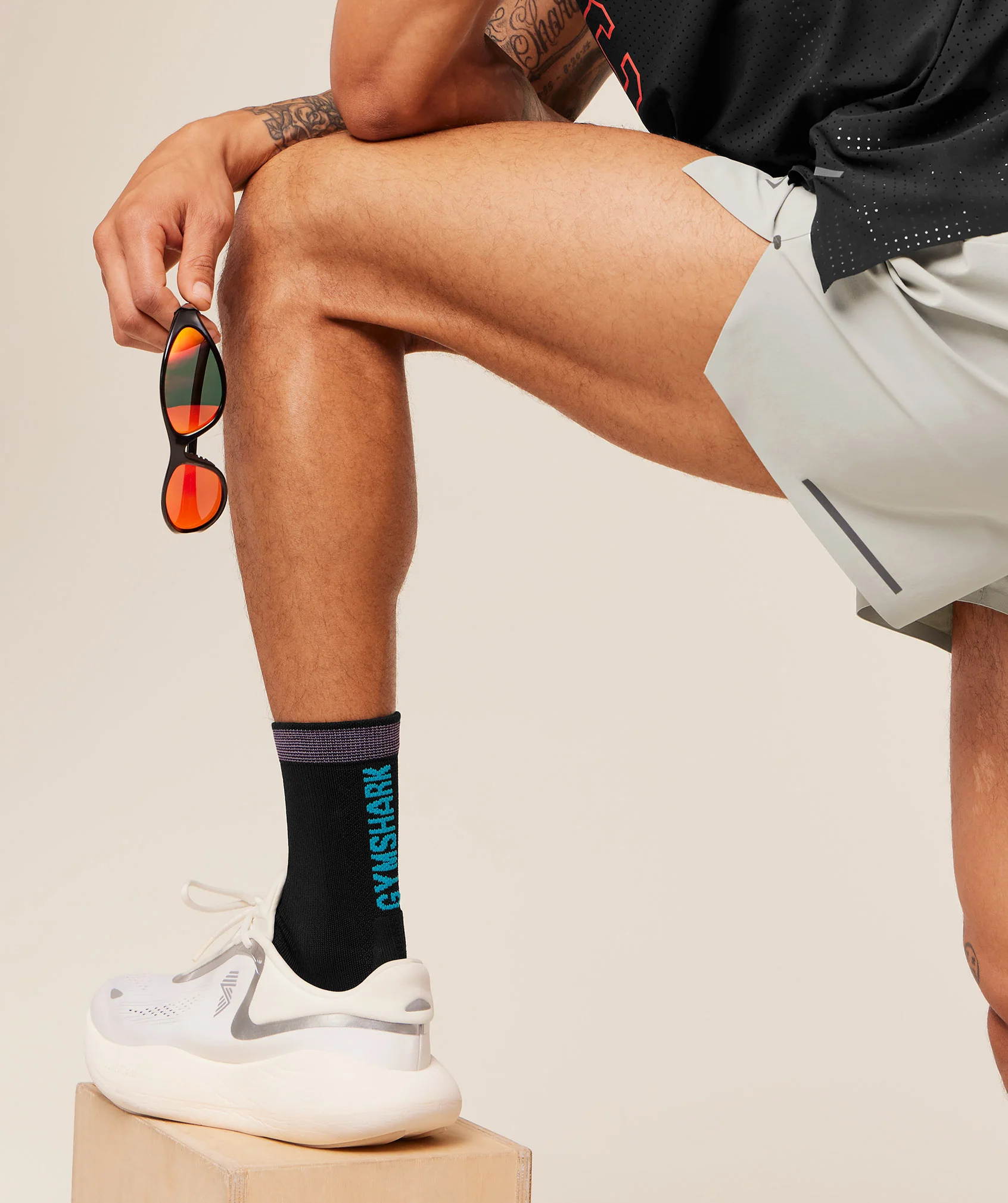 Gymshark Running Elite Crew Single Sock - Black - Image 5