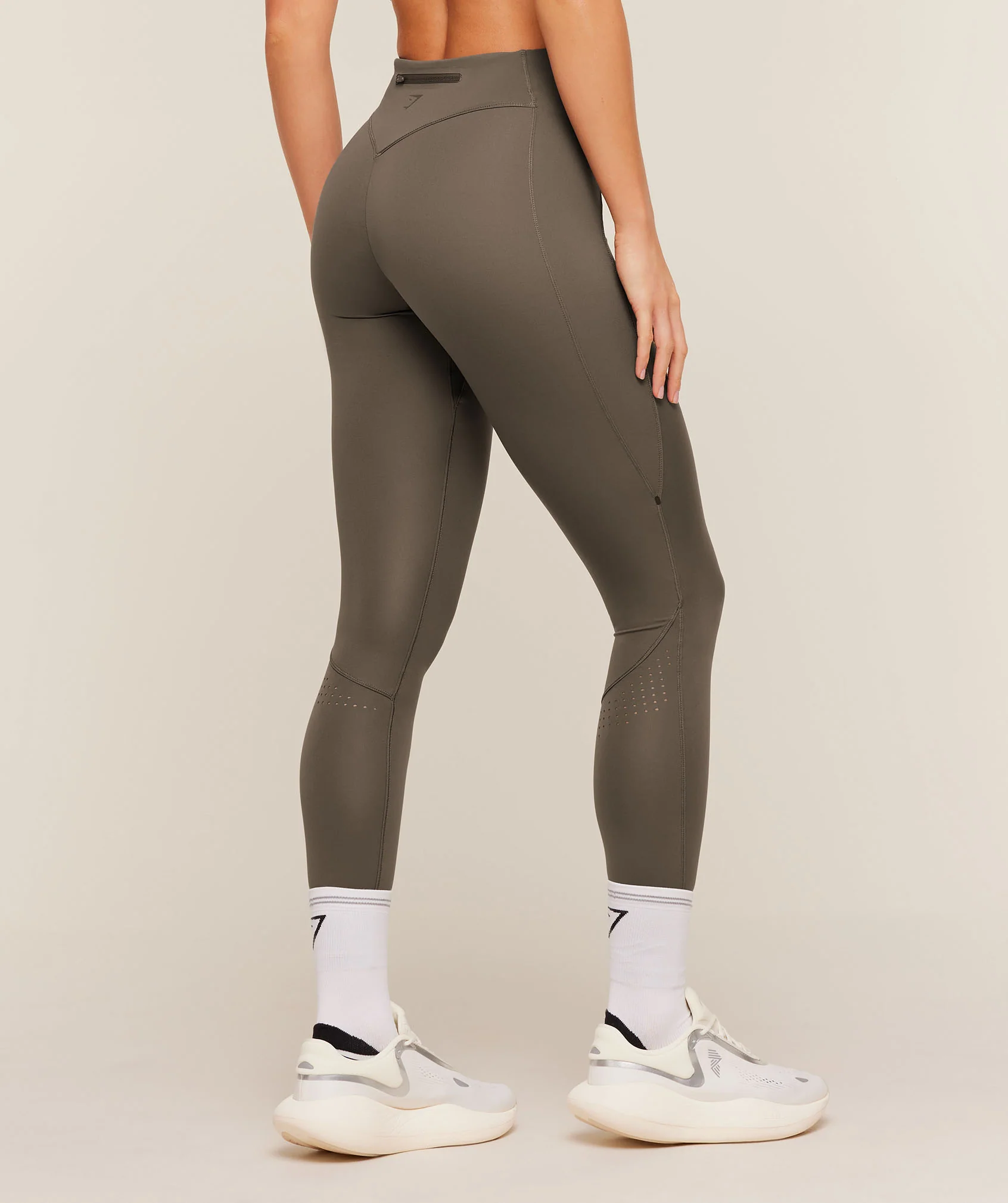 Gymshark Running Elite Leggings - Camo Brown - Image 2