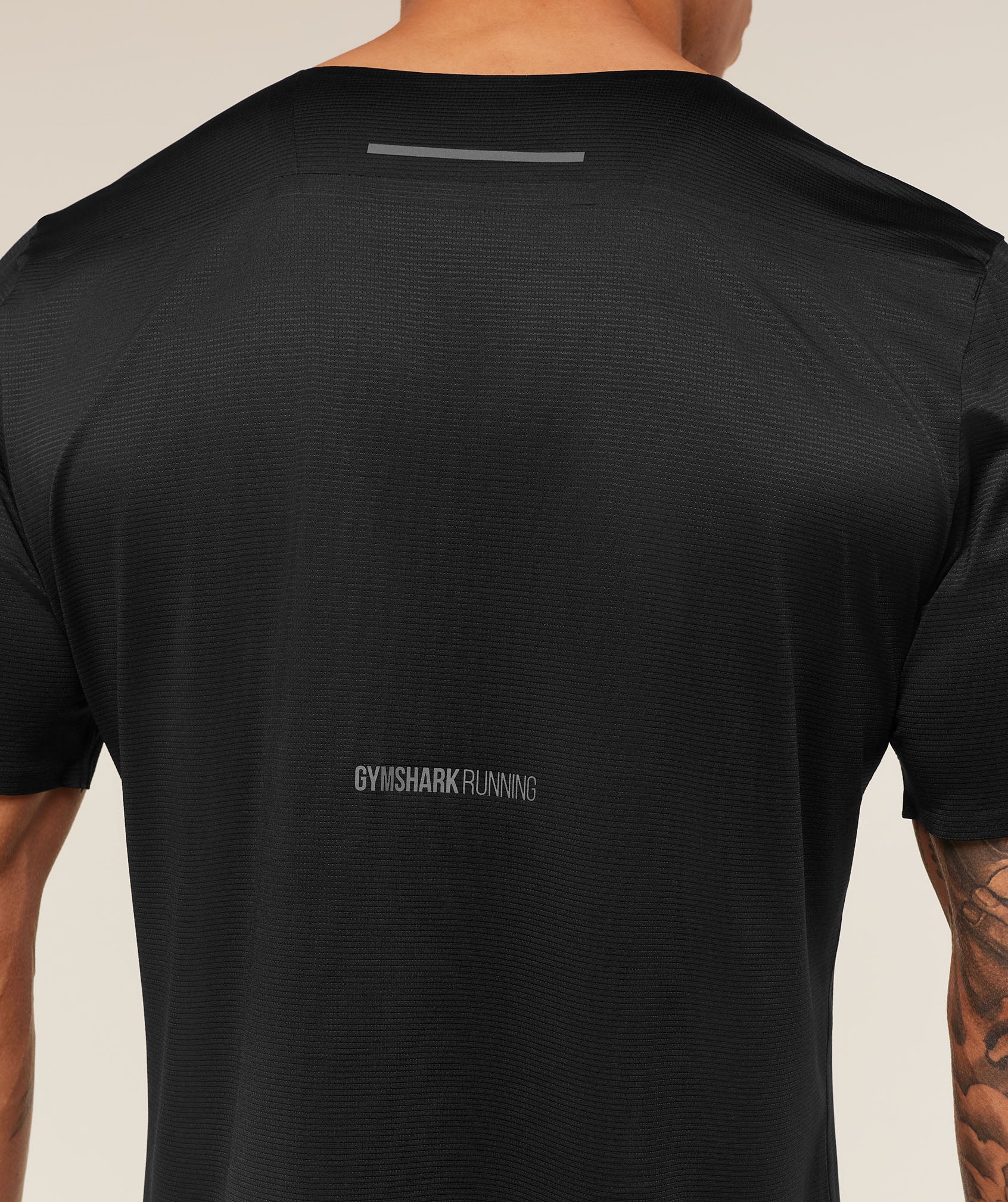 Gymshark Running Elite T-Shirt - Black - Image 5