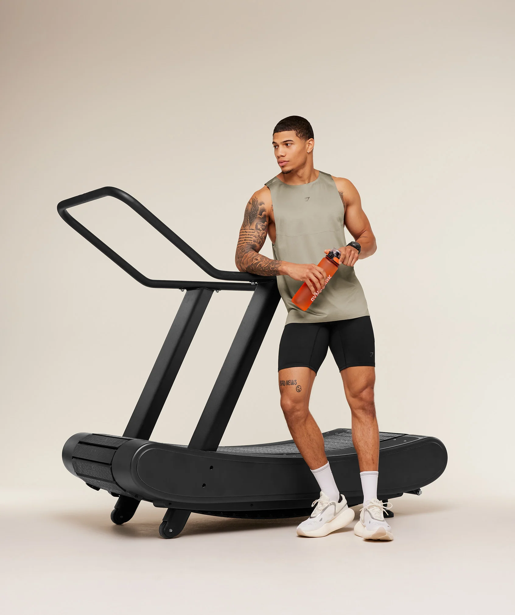 Gymshark Running Elite Tank - Linen Brown - Image 5