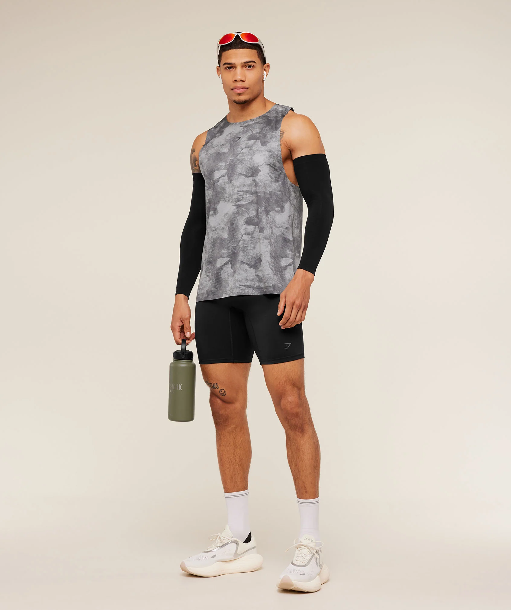 Gymshark Running Elite Tank - Smokey Grey/Black - Image 8