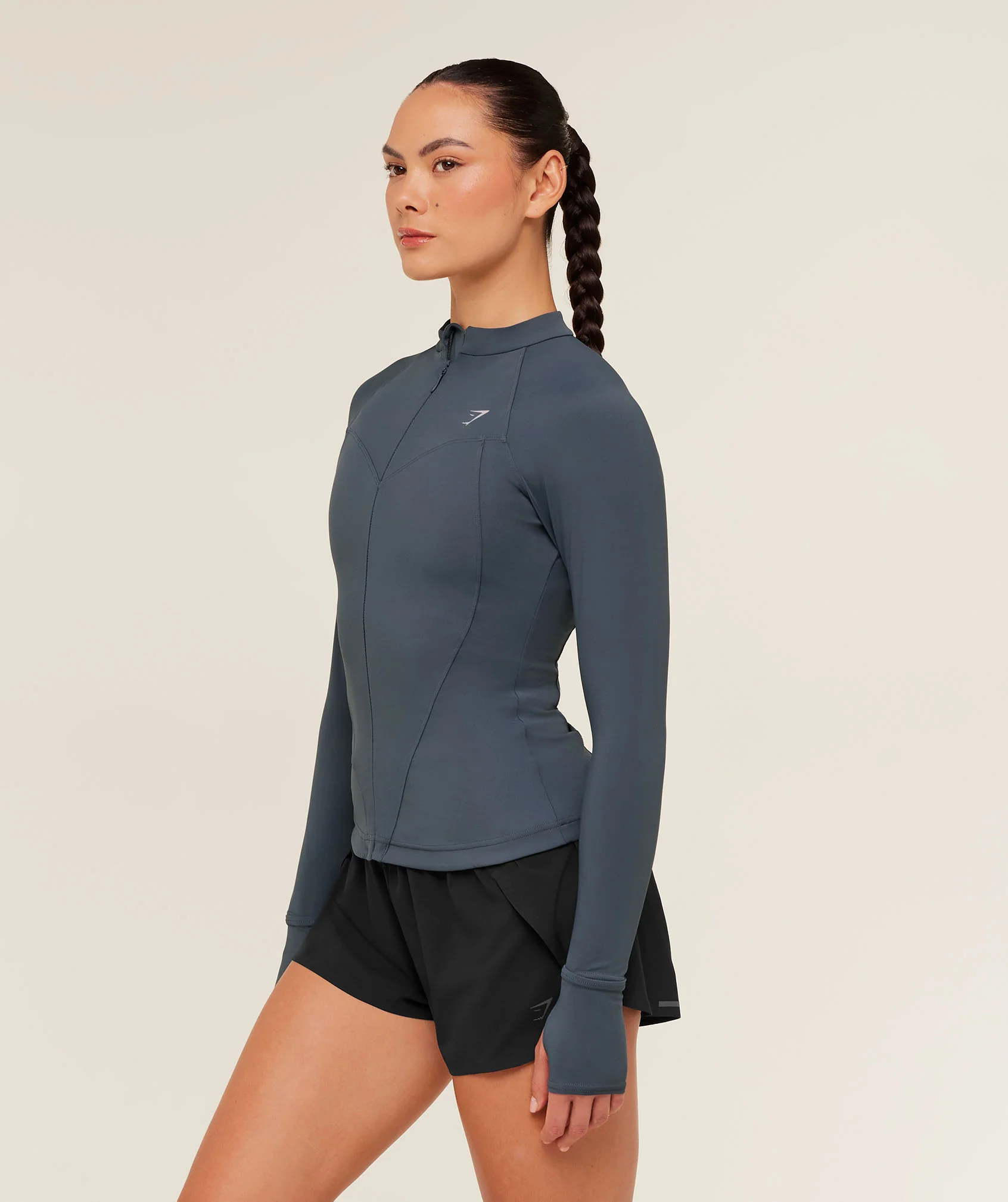 Gymshark Running Full Zip Jacket - Titanium Blue - Image 4