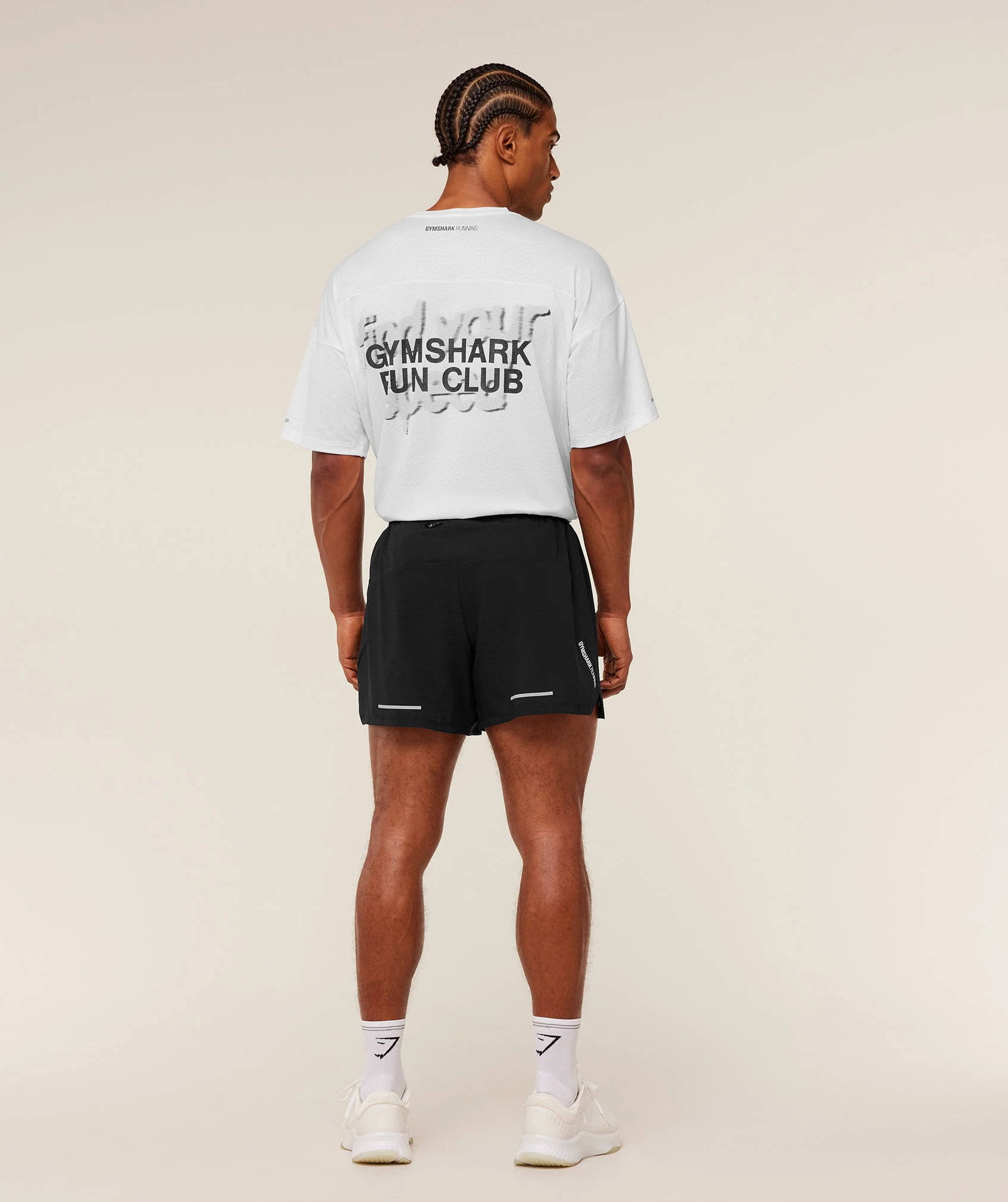Gymshark Running Graphic T-Shirt - GS White - Image 7