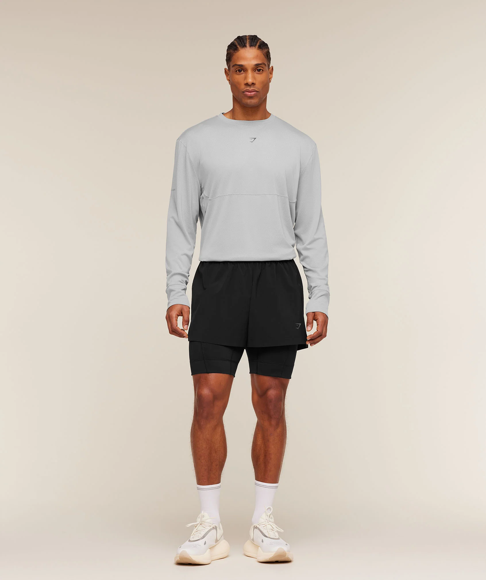 Gymshark Running Long Sleeve T-Shirt - Stratus Grey - Image 7