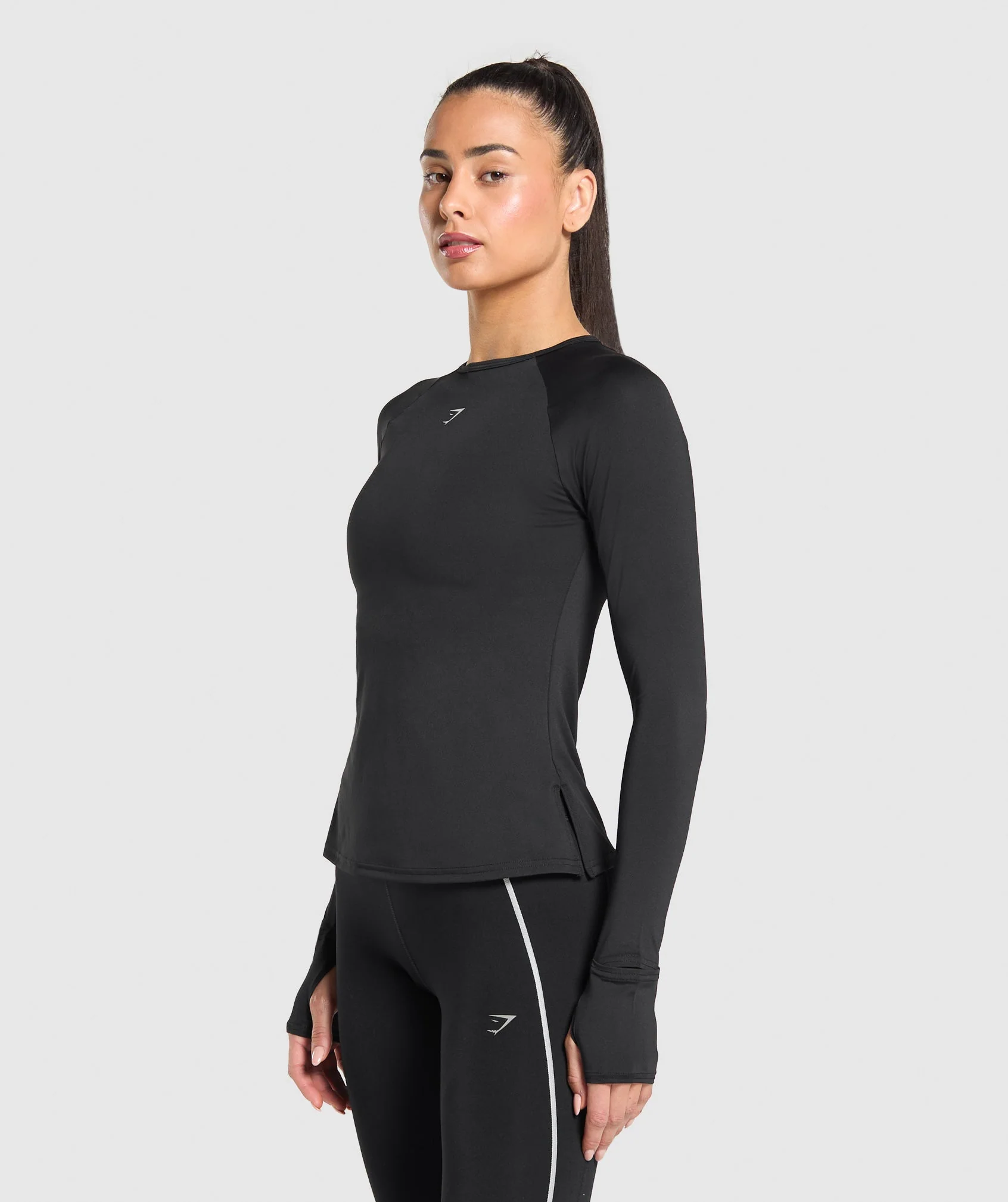 Gymshark Running Long Sleeve Top - Black - Image 3