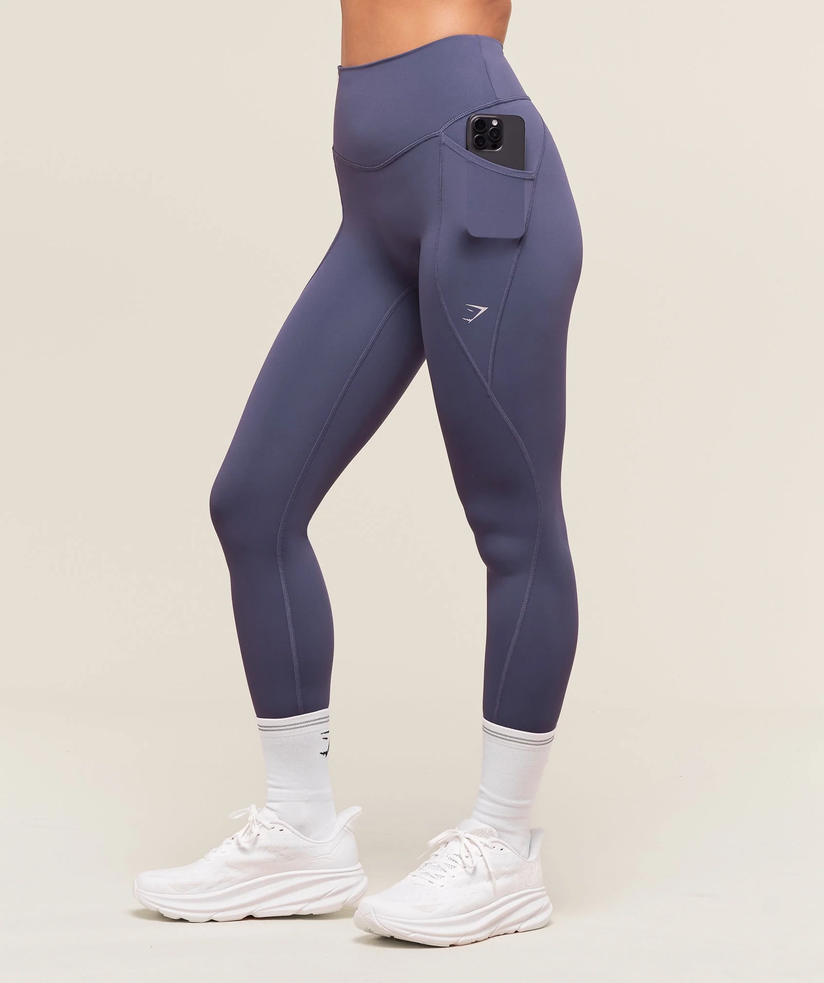 Gymshark Running Pocket Leggings - Weighted Purple