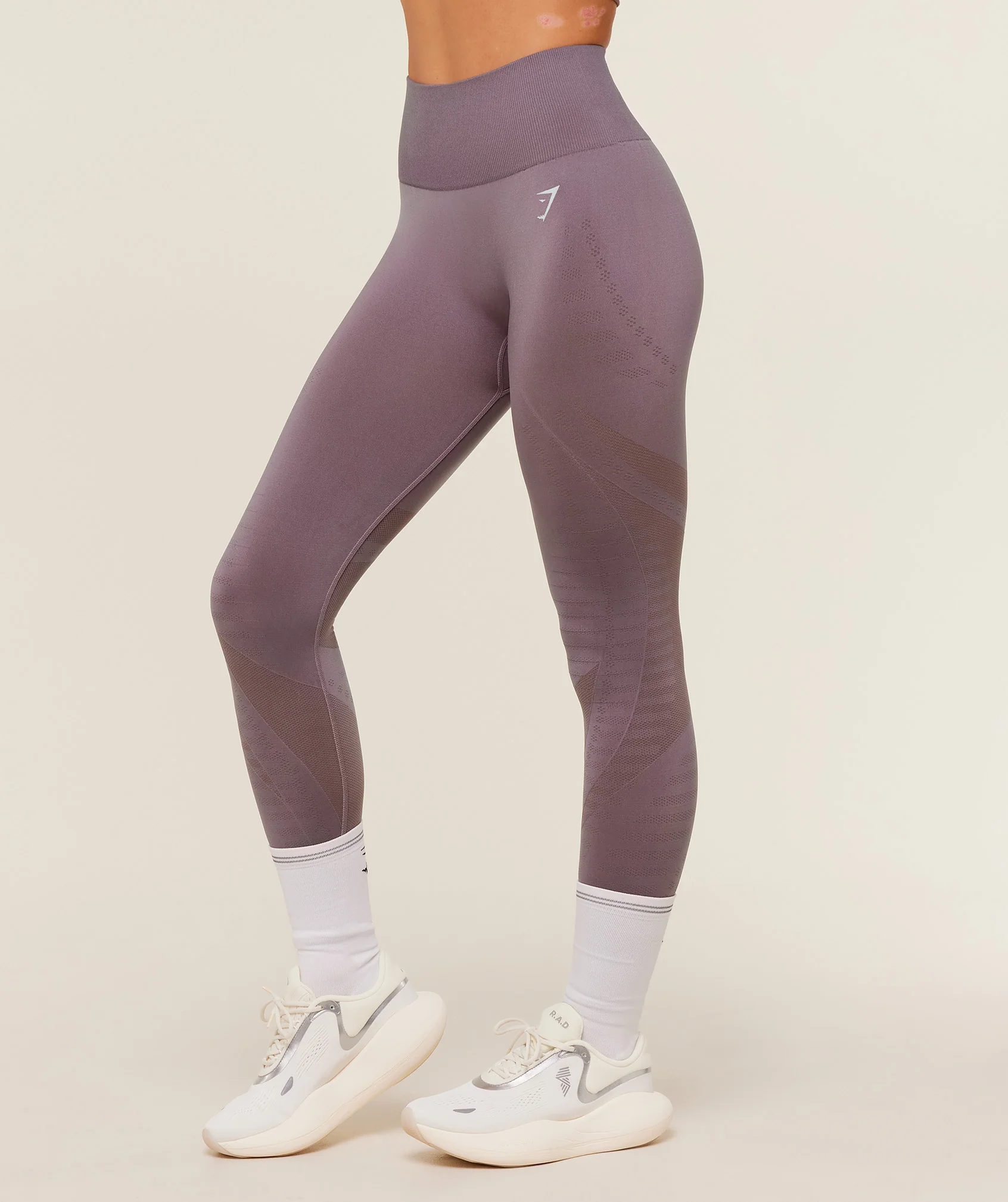Gymshark Running Seamless Leggings - Dusk Purple/Walnut Mauve - Image 3