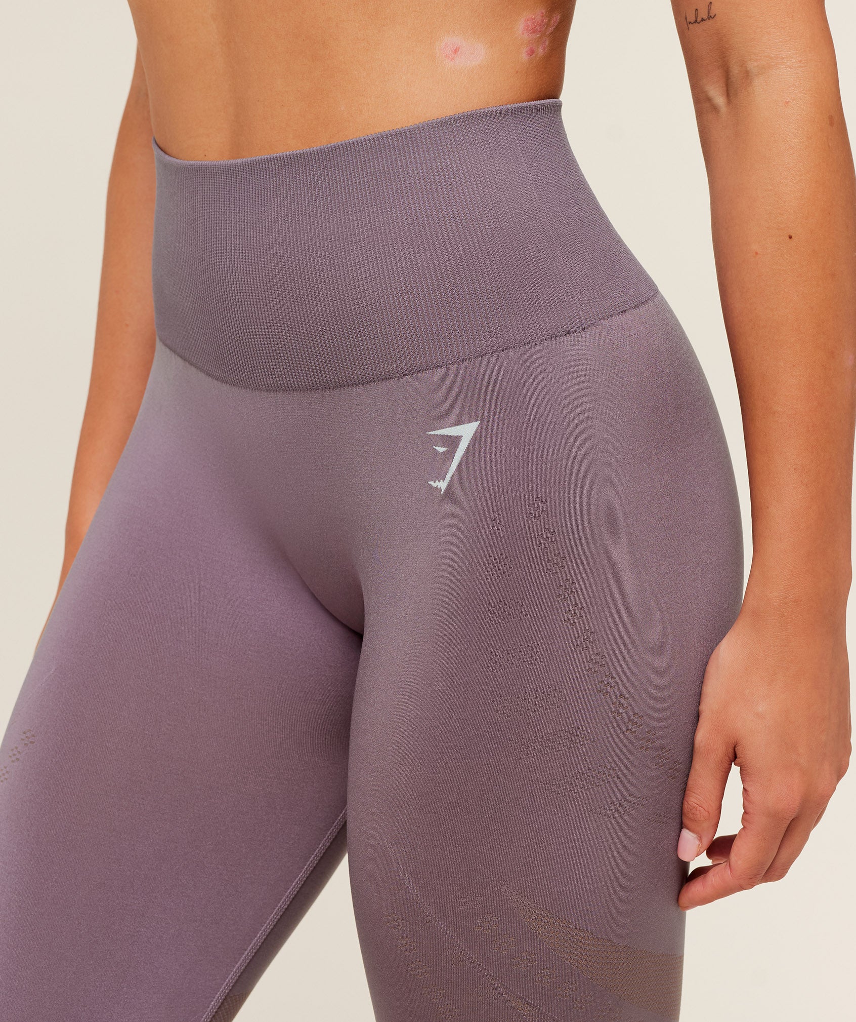 Gymshark Running Seamless Leggings - Dusk Purple/Walnut Mauve - Image 5