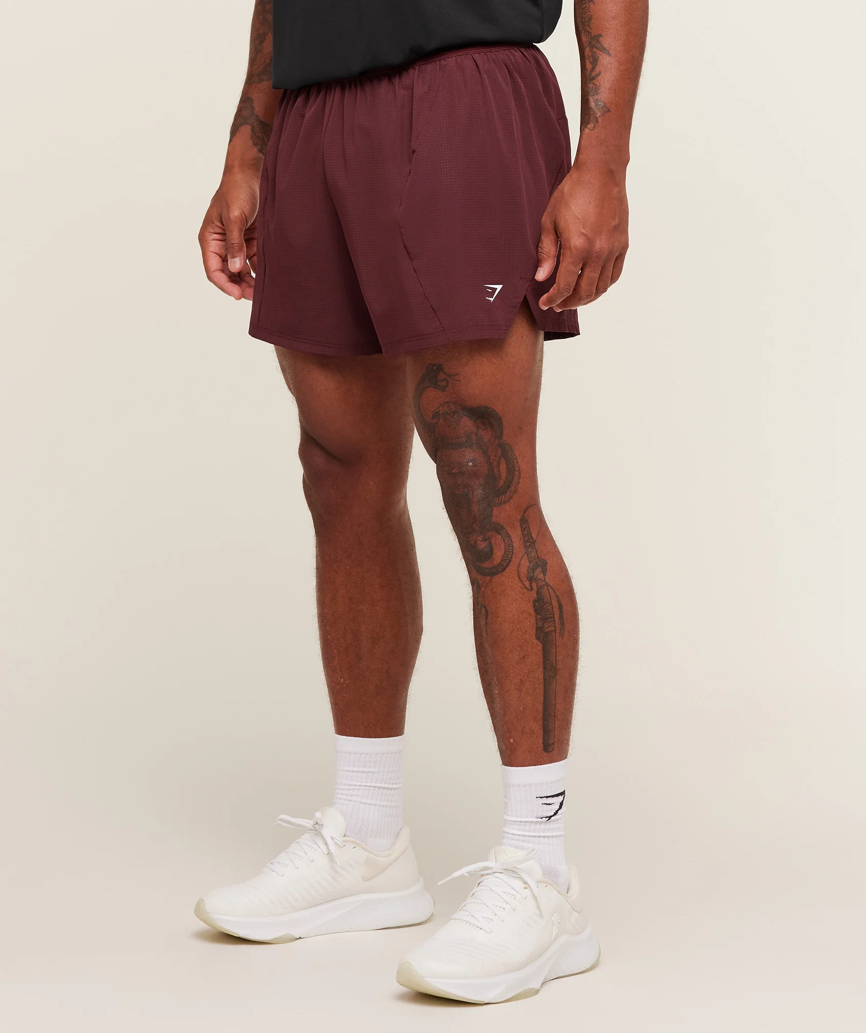 Gymshark Running 5" Shorts - Rich Maroon - Image 3
