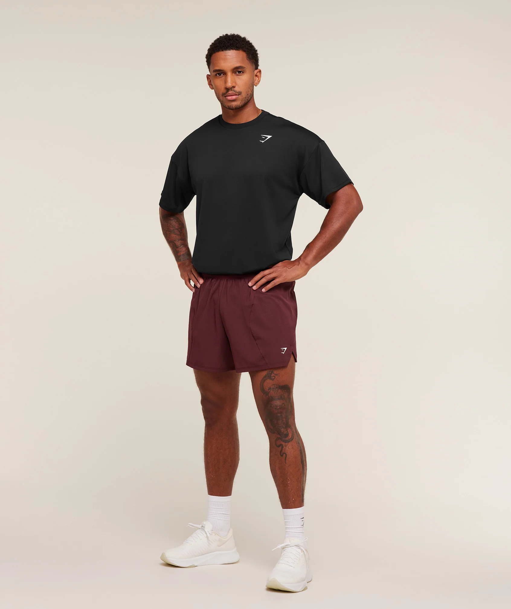 Gymshark Running 5" Shorts - Rich Maroon - Image 4