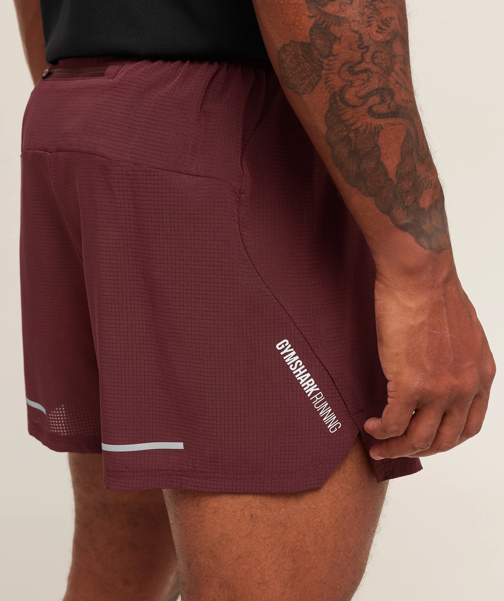 Gymshark Running 5" Shorts - Rich Maroon - Image 5