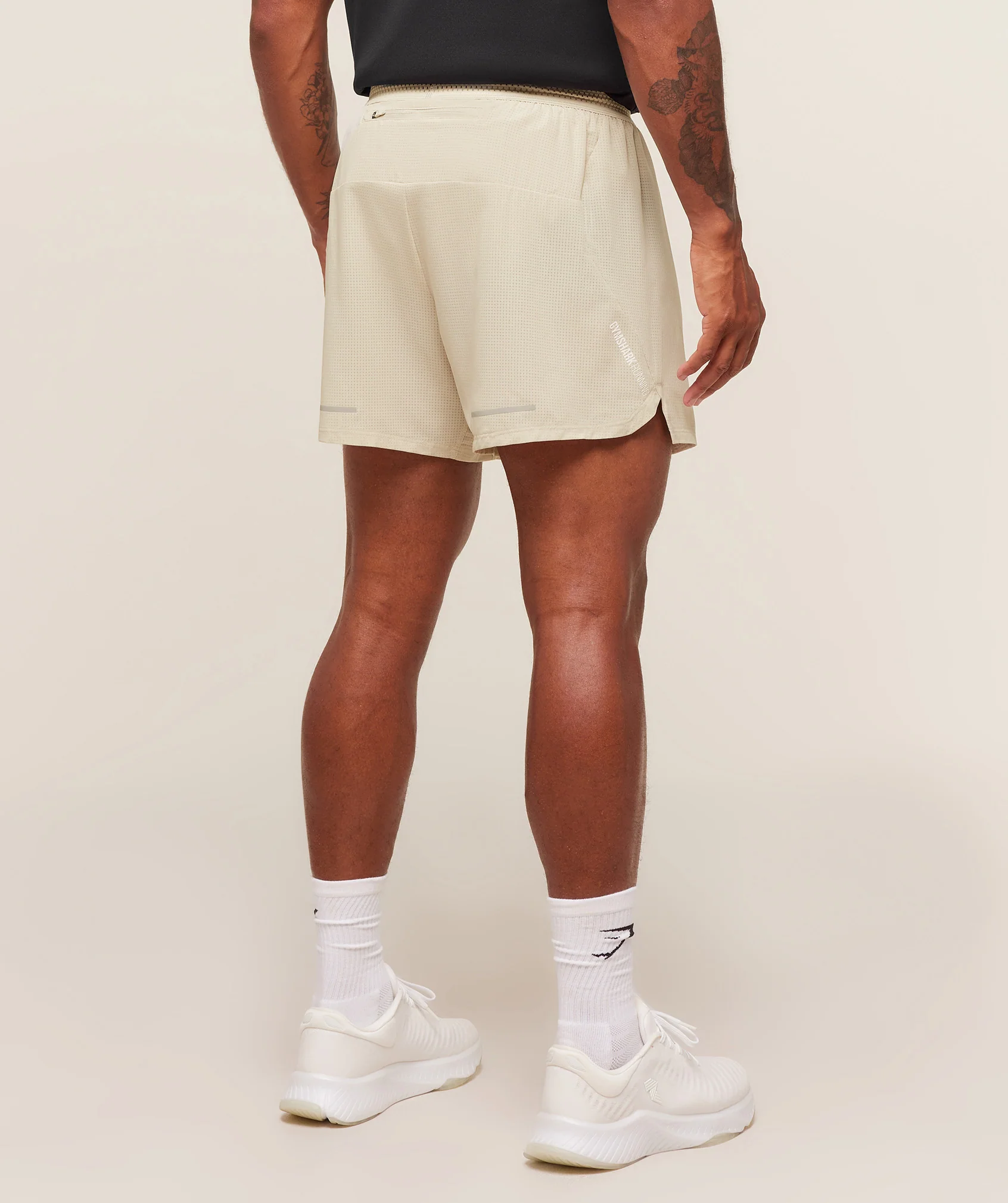 Gymshark Running 5" Shorts - Pebble Grey - Image 3