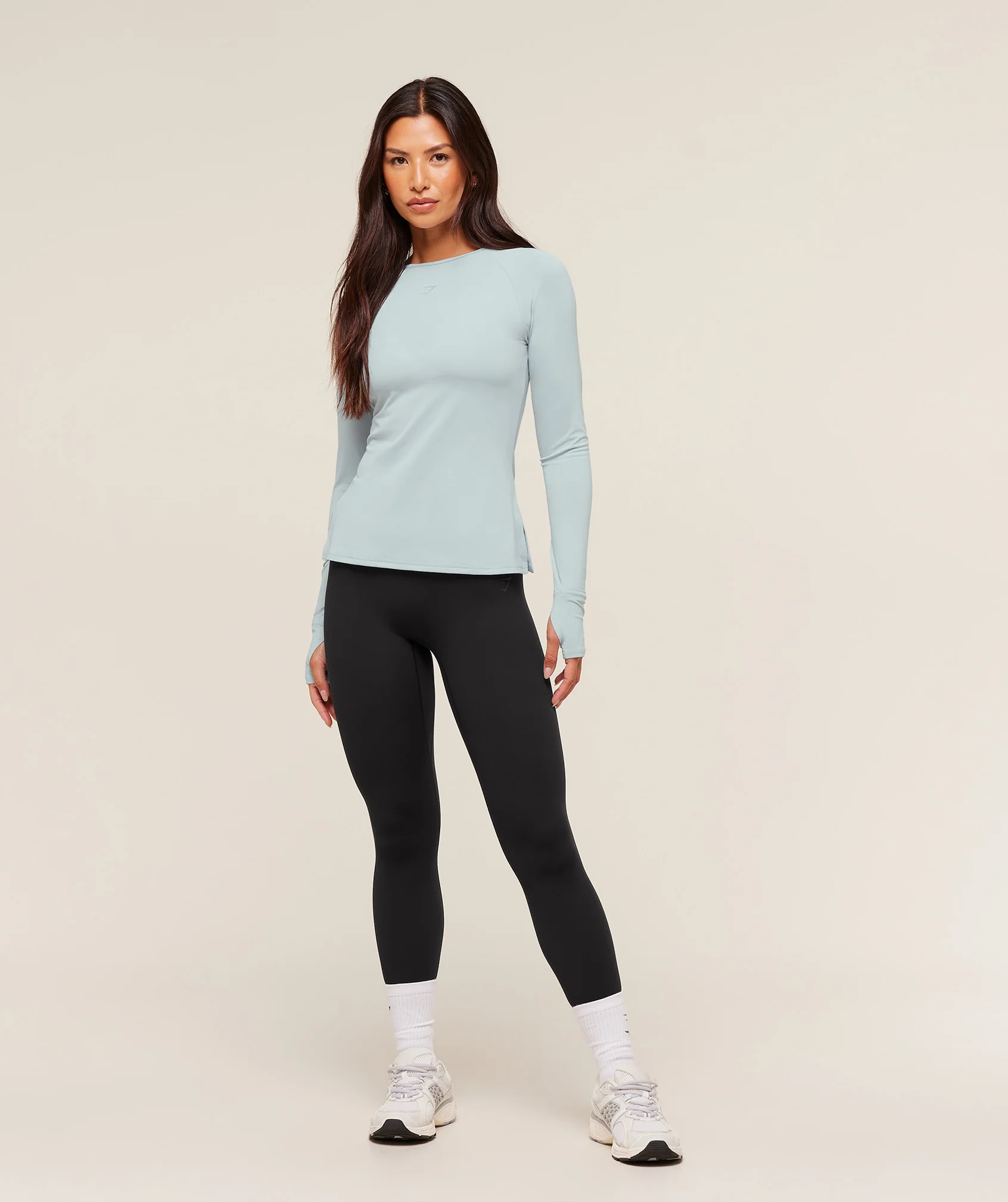 Gymshark Running Sleeve Top - Smoke Blue - Image 4