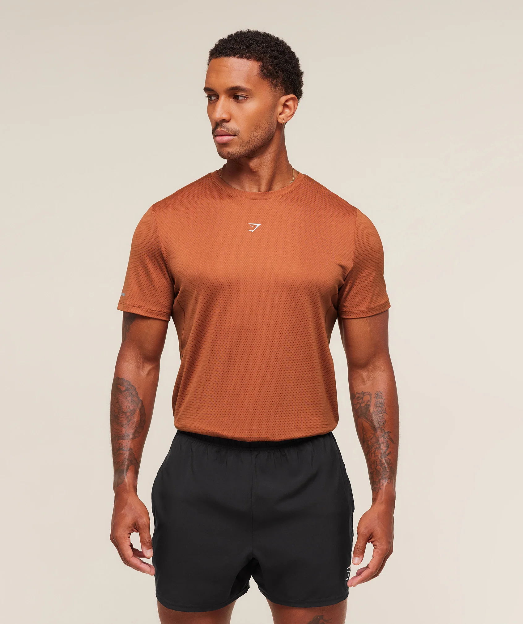 Gymshark Running T-Shirt - Spiced Brown - Image 4