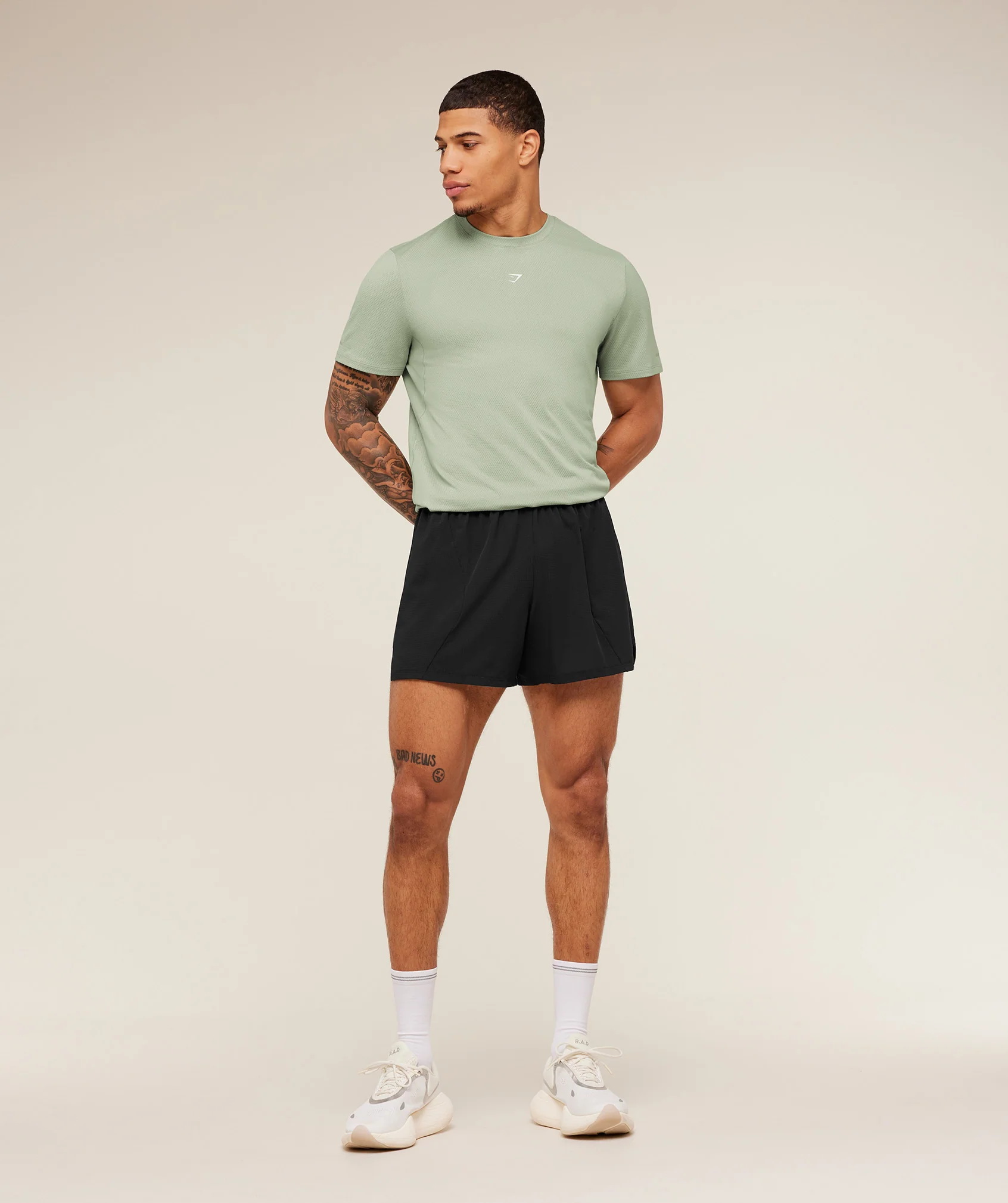 Gymshark Running T-Shirt - GS Haze Green - Image 8